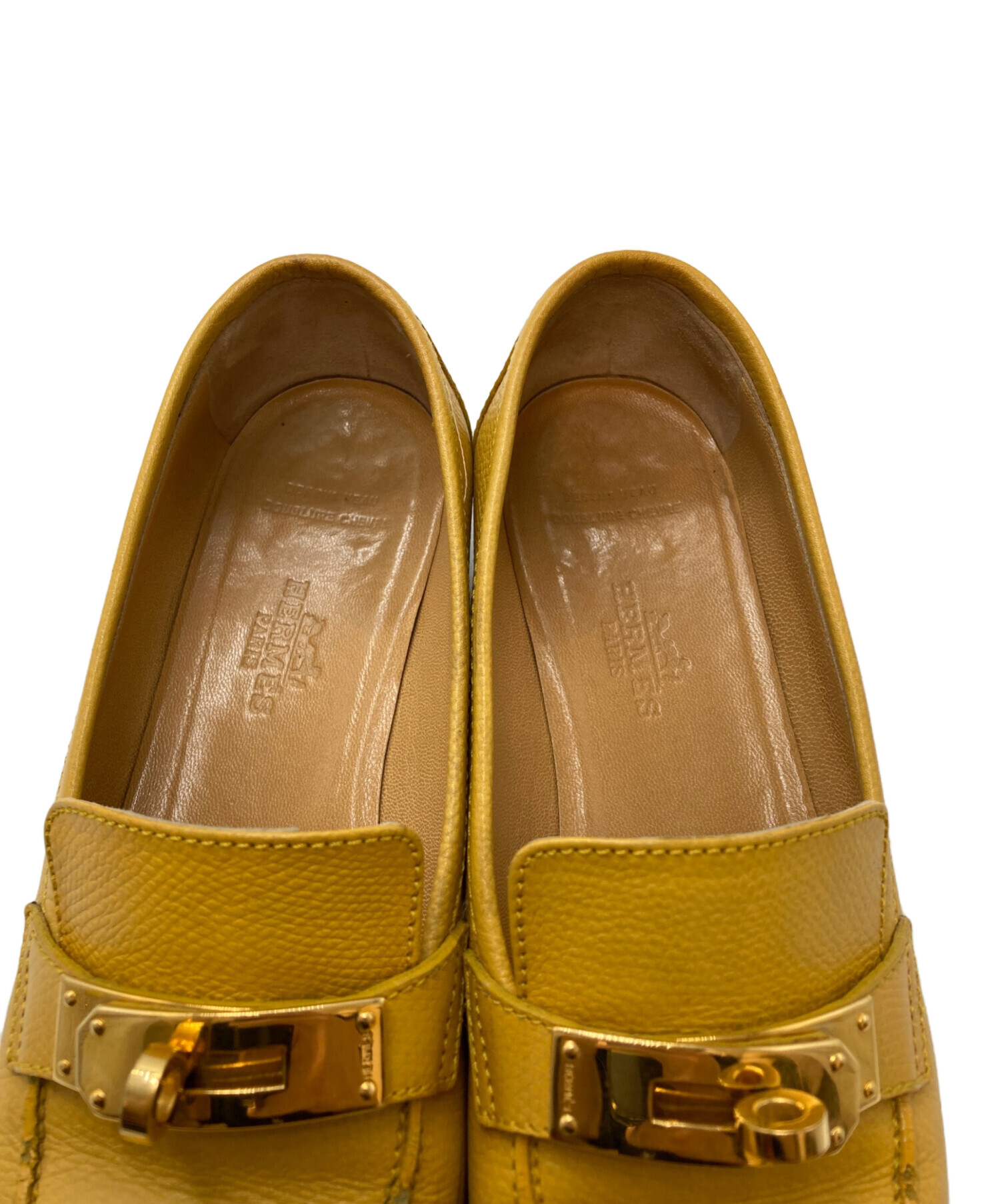 中古・古着通販】HERMES (エルメス) ケリーローファー イエロー サイズ  