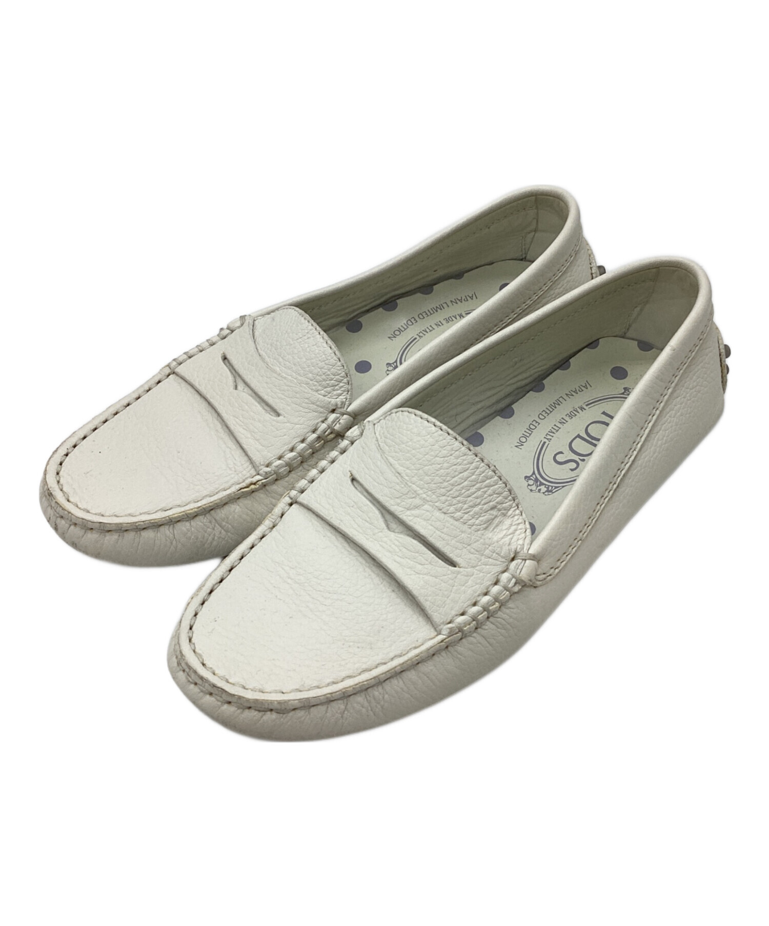 【未使用】TOD'S ホワイトレザー ローファー 中古・古着通販】TOD'S (トッズ) ローファー ホワイト サイズ:34 2/1