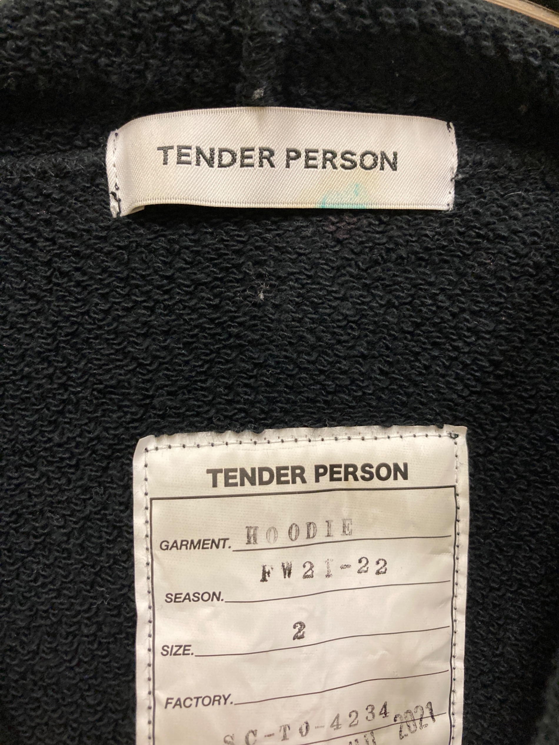 中古・古着通販】TENDER PERSON (テンダ―パーソン) GATSYO HOODIE 