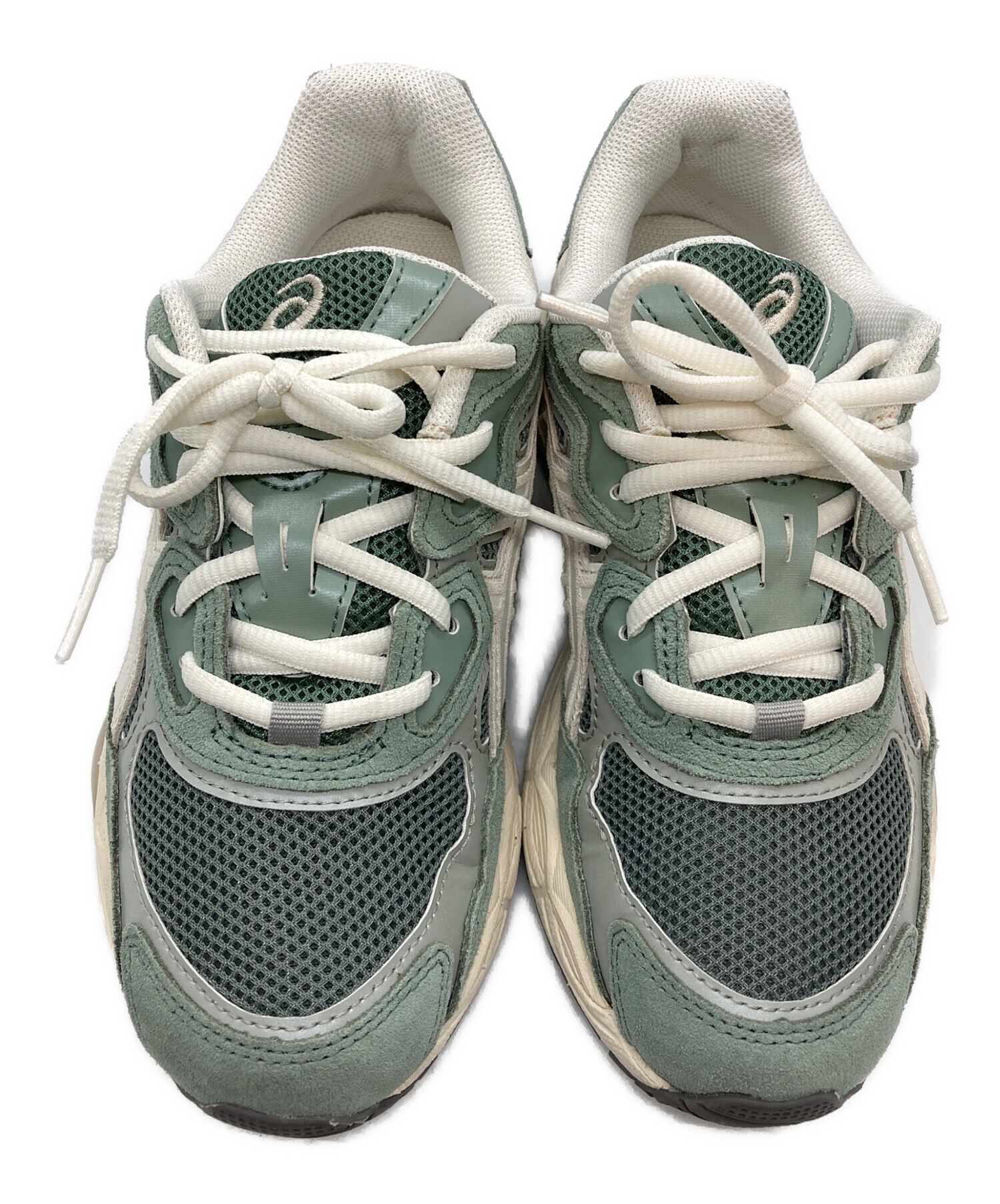 ASICS バスケットボールシューズ グレー/ミントグリーン 中古・古着通販】asics (アシックス) ハイカットスニーカー ミント