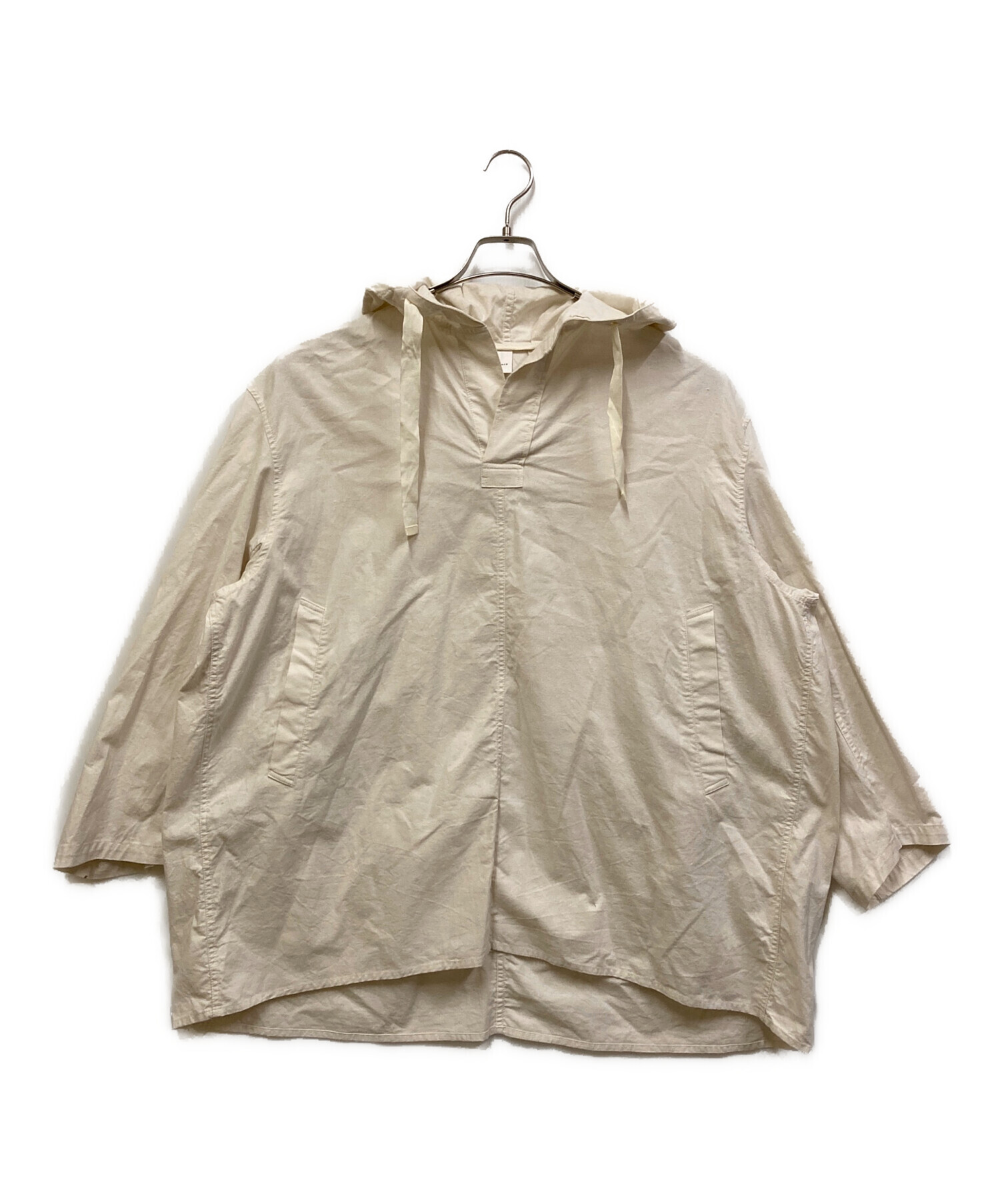 中古・古着通販】kagure (カグレ) フーディーチュニック ベージュ 