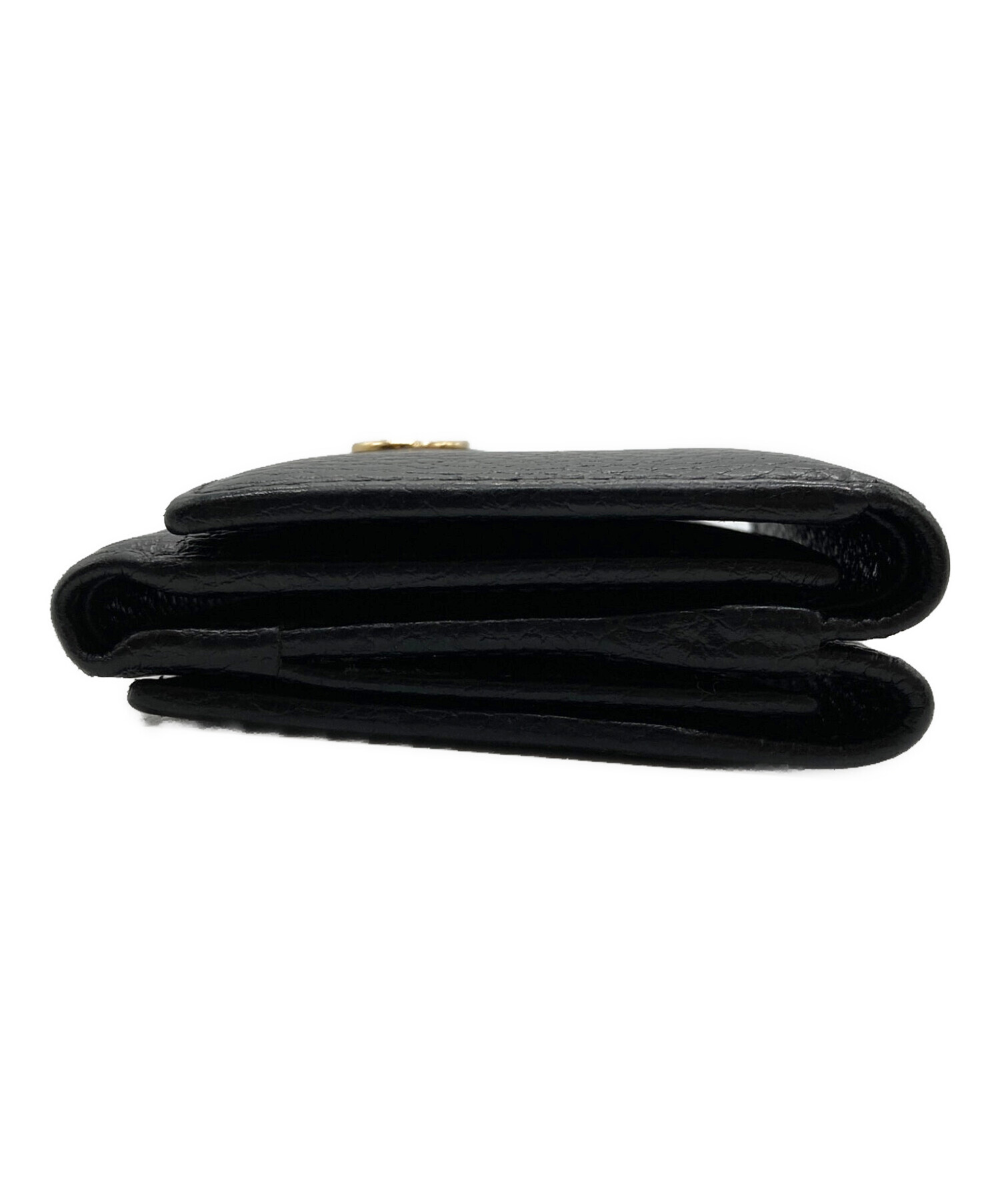 中古・古着通販】GUCCI (グッチ) GGマーモント3つ折り財布 ブラック 