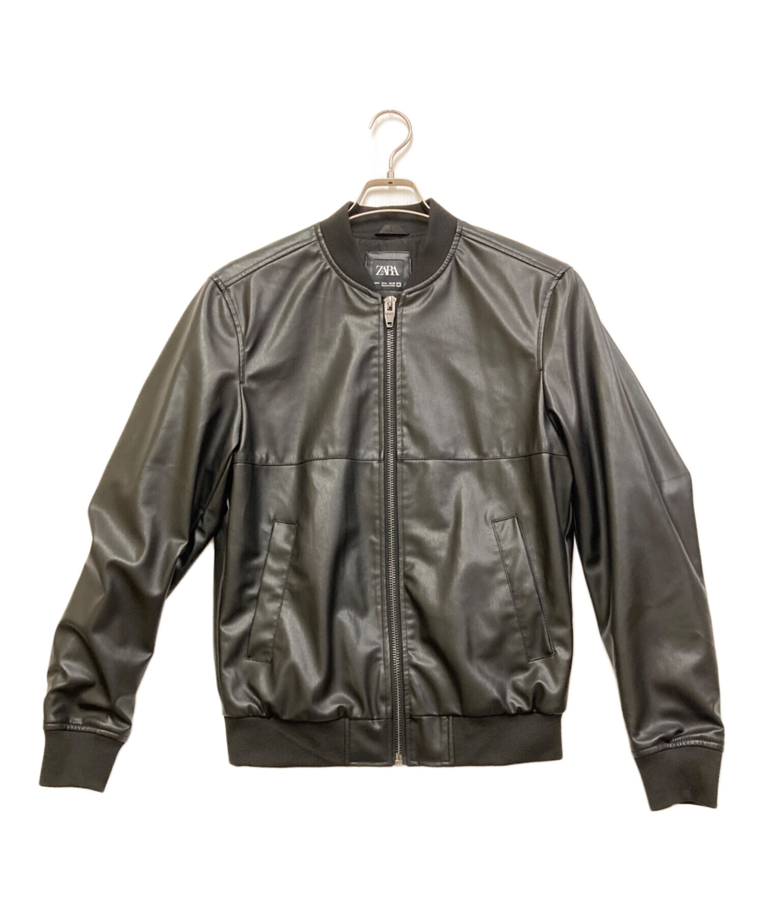 ZARA ザラ　フェイクレザーブルゾン　新品、未使用 ZARA(ザラ) / レザージャケット・ブルゾン/XL/フェイクレザー/BLK