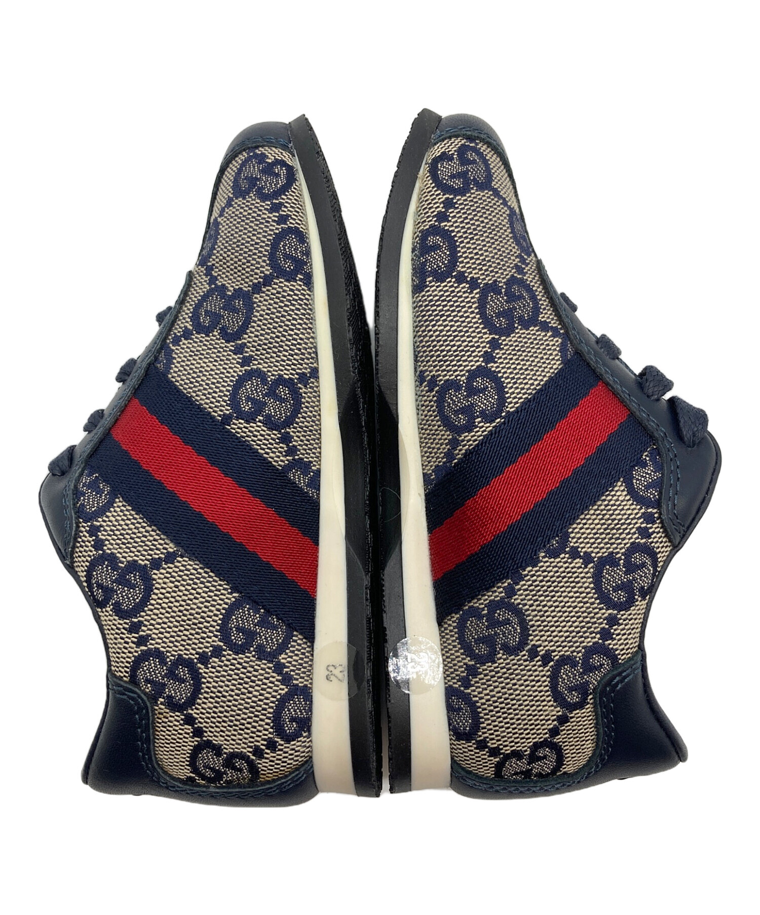 中古・古着通販】GUCCI (グッチ) GGキャンバススニーカー ベージュ