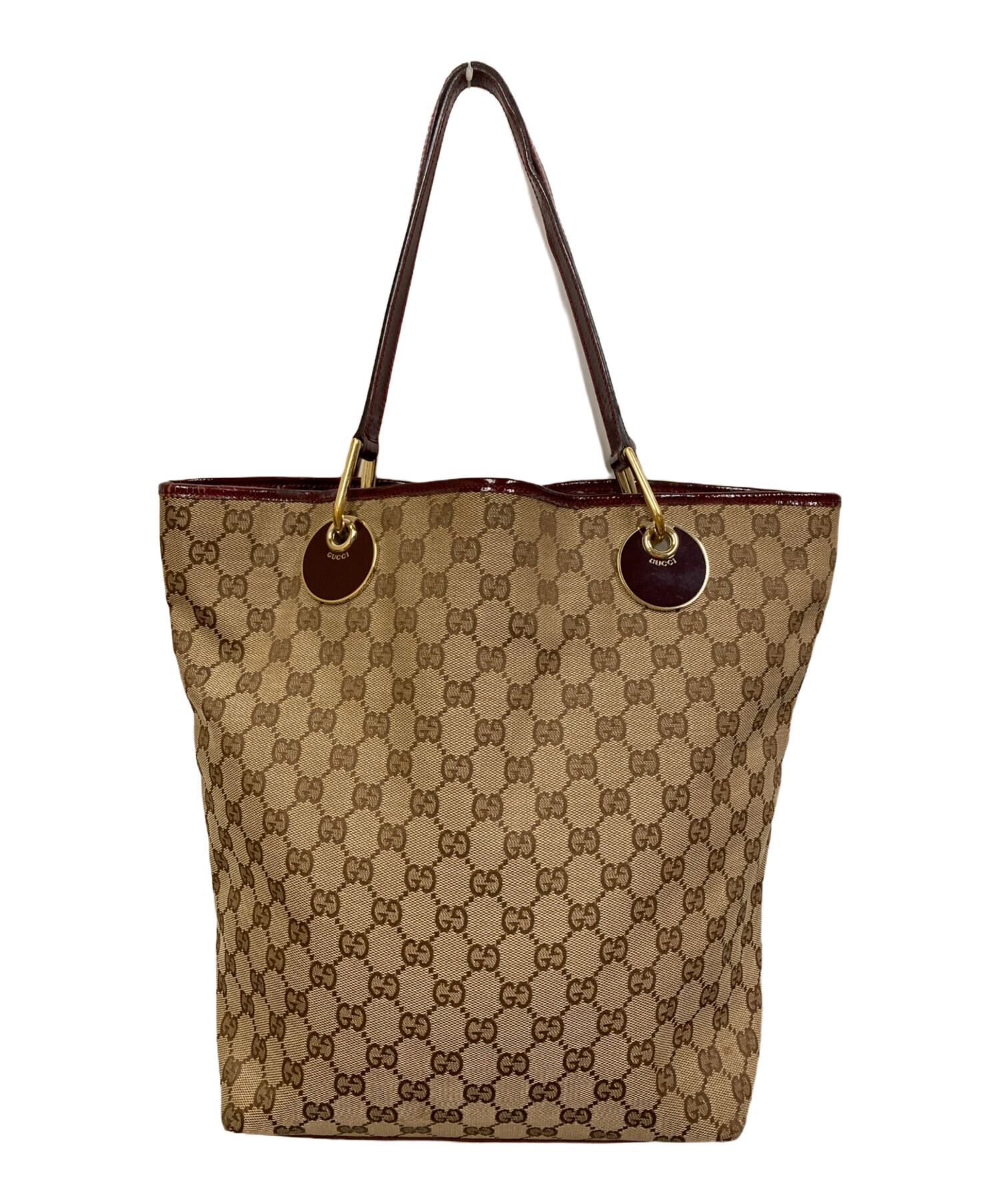 中古・古着通販】GUCCI (グッチ) GGキャンバストートバッグ ベージュ