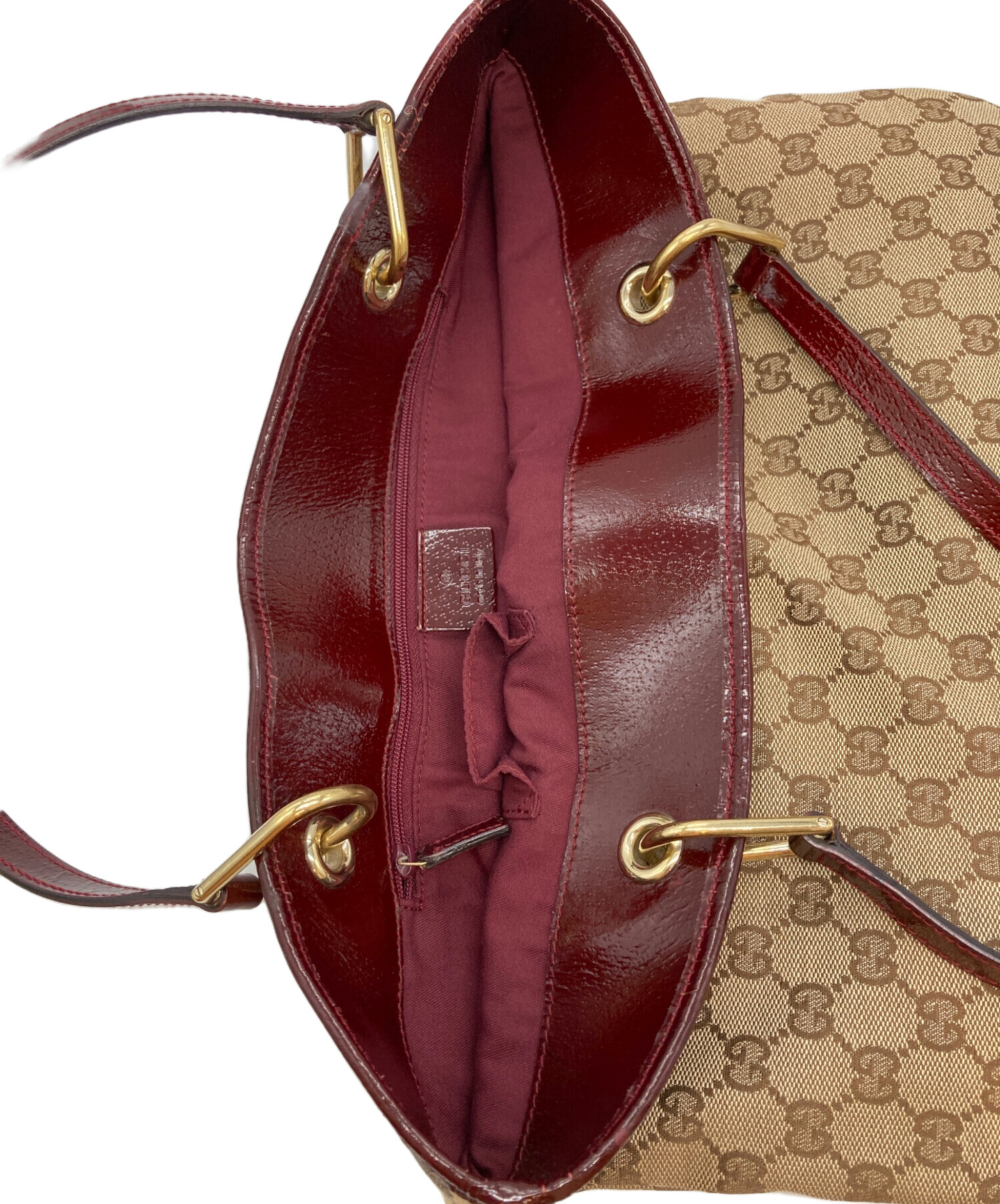 中古・古着通販】GUCCI (グッチ) GGキャンバストートバッグ ベージュ