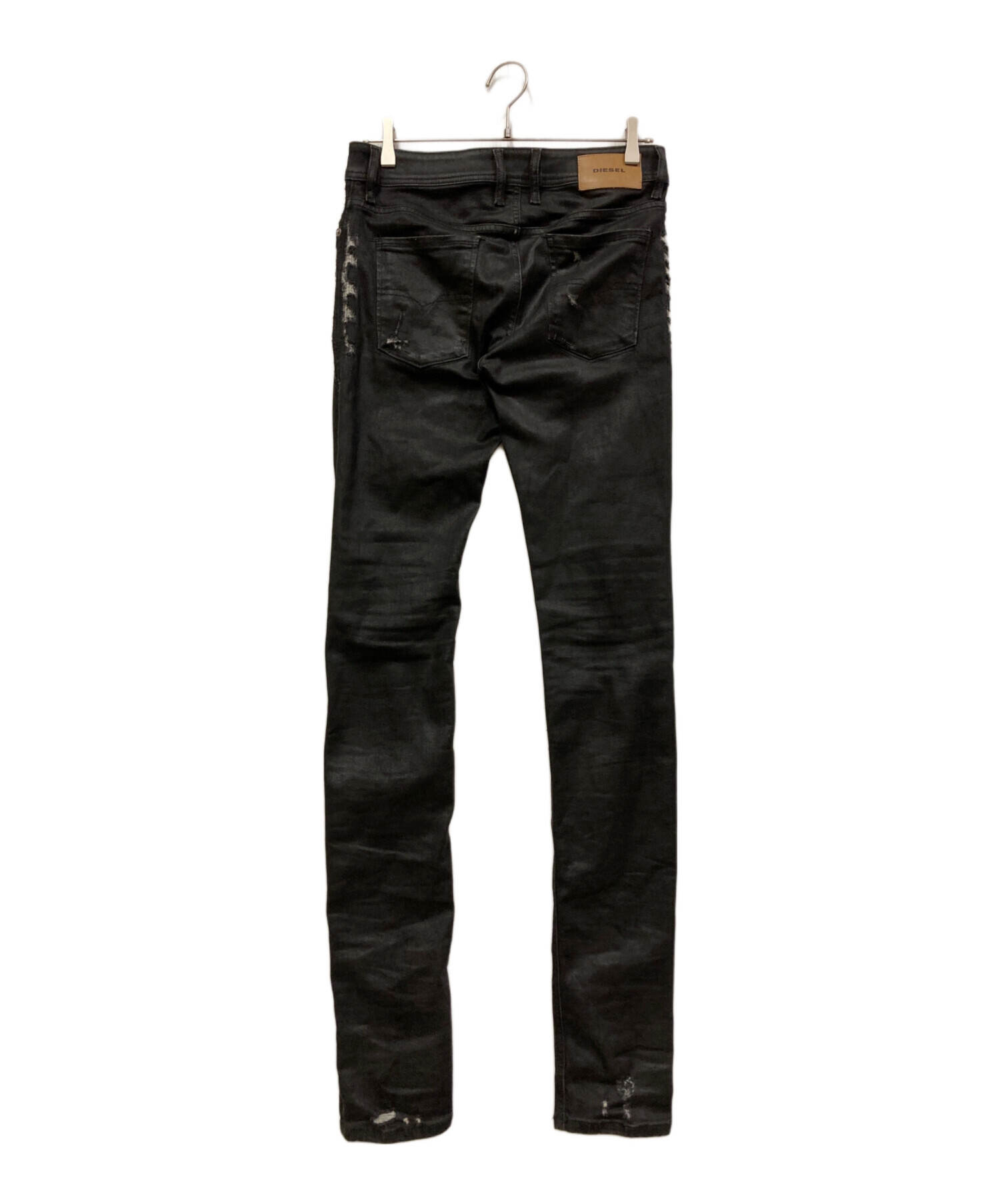 中古・古着通販】DIESEL (ディーゼル) ダメージデニムパンツ ブラック 