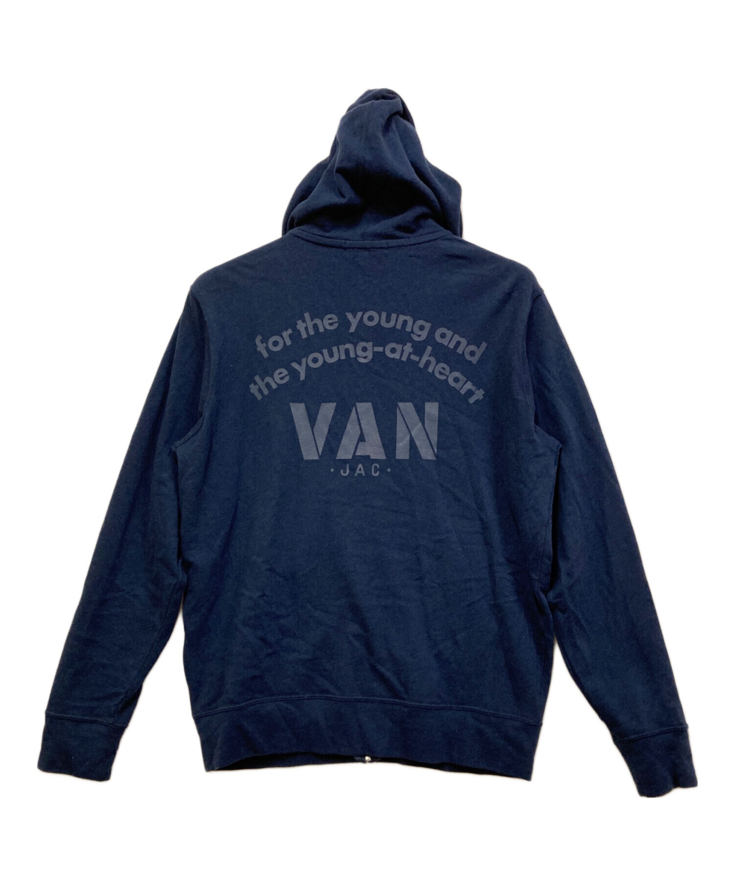 中古・古着通販】VAN JAC (ヴァン) ジップパーカー ネイビー サイズ:L