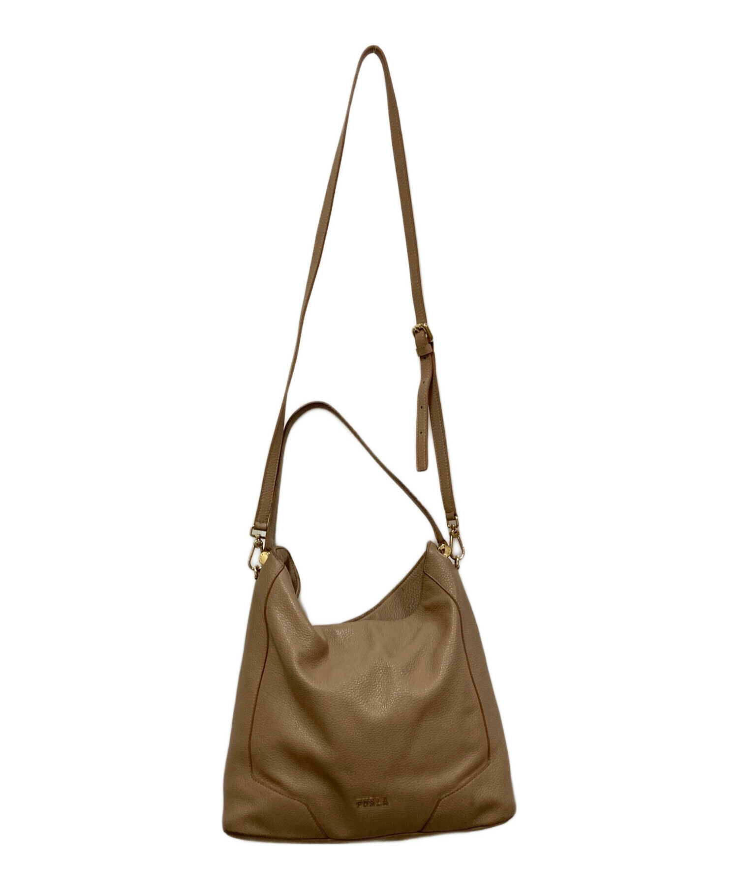 中古・古着通販】FURLA (フルラ) ホーボー ショルダーバッグ ベージュ 