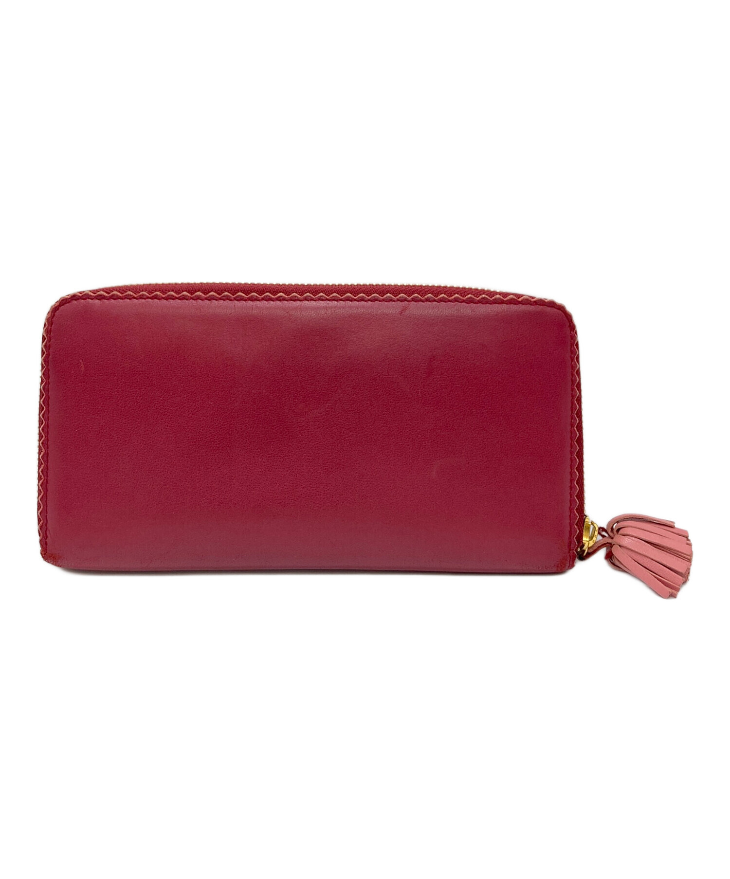 中古・古着通販】LOEWE (ロエベ) ナッパレザー長財布 レッド｜ブランド 