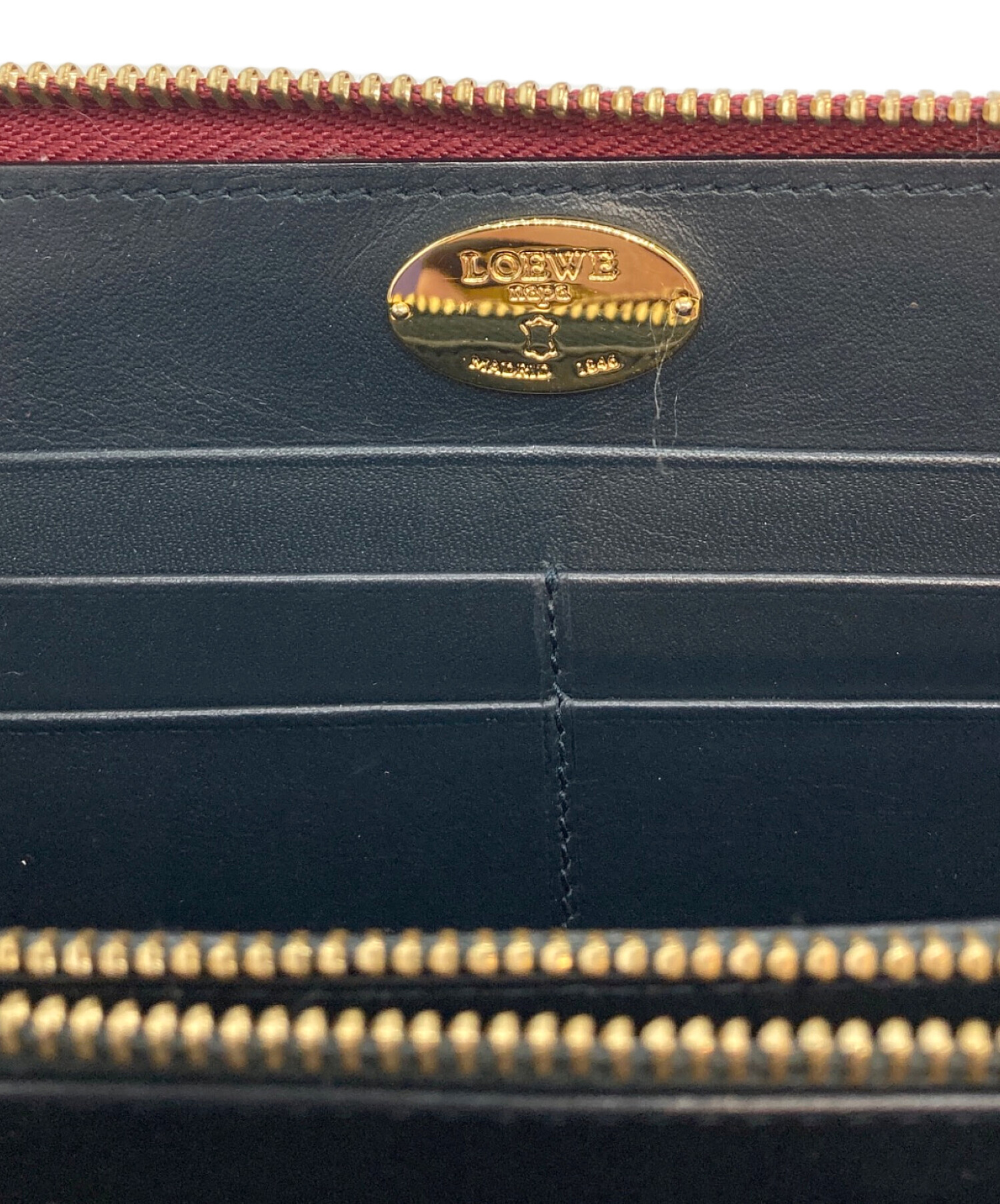 中古・古着通販】LOEWE (ロエベ) ナッパレザー長財布 レッド｜ブランド