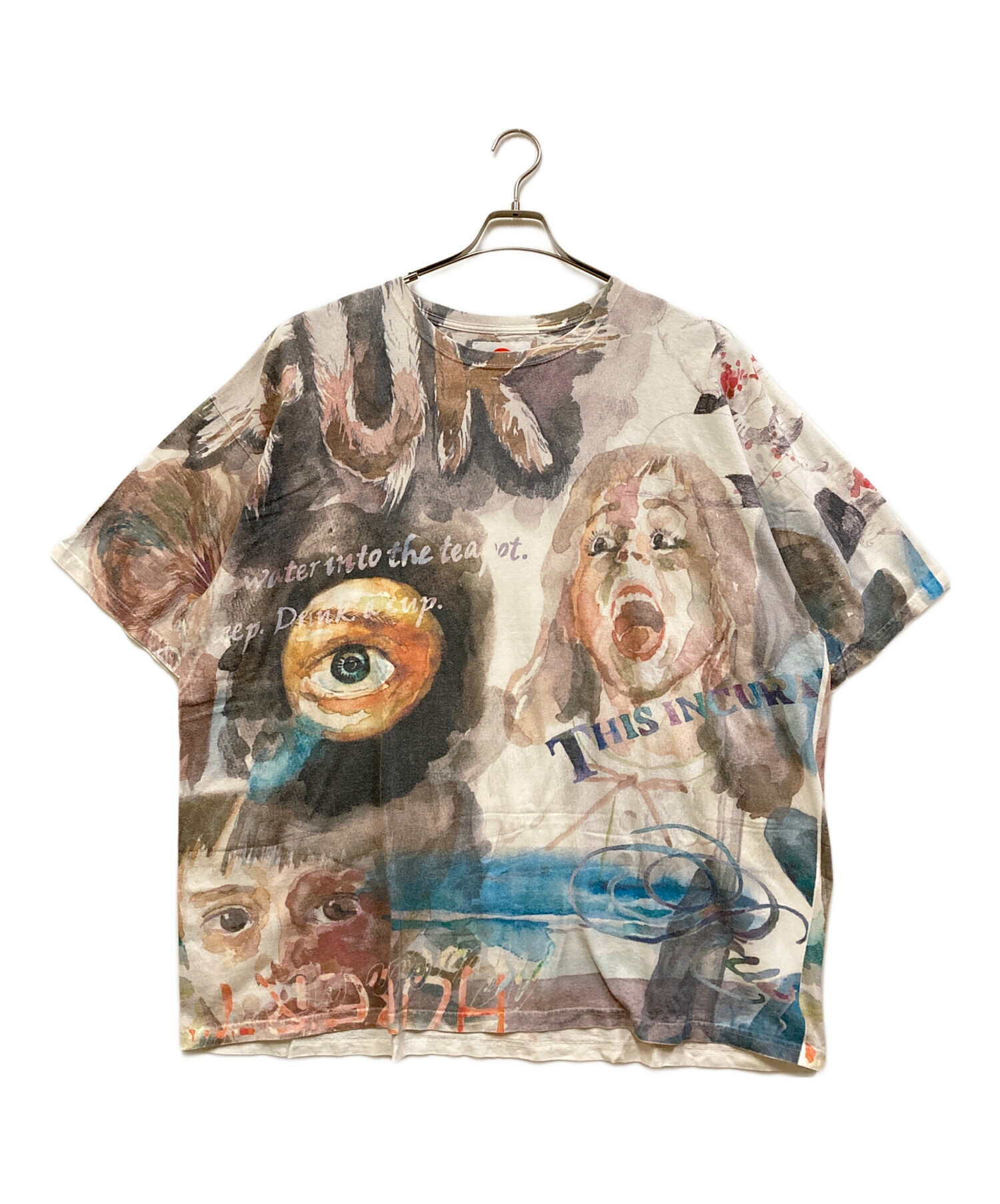 中古・古着通販】HIRO (ヒロ) プリントTシャツ ホワイト サイズ:FREE