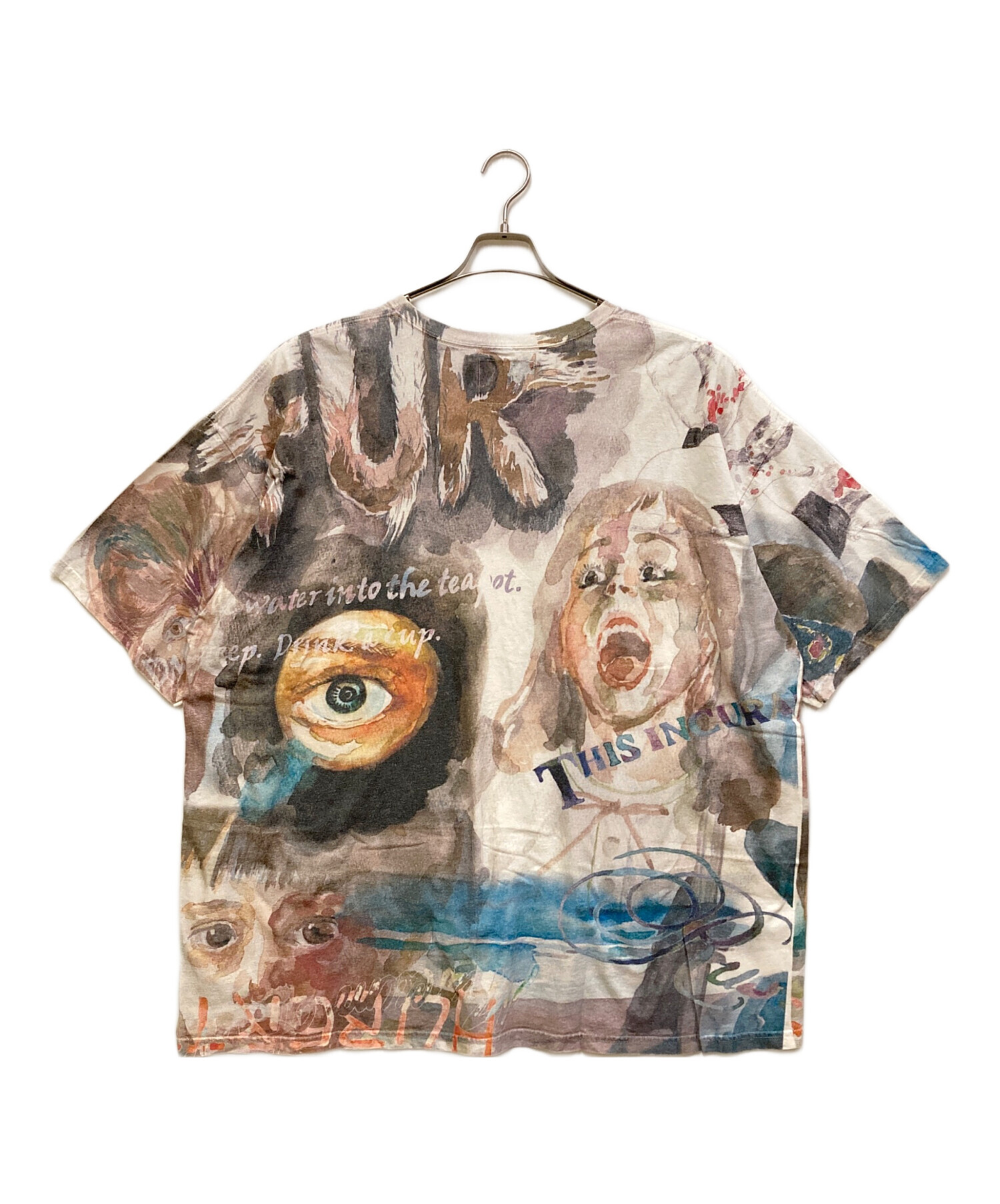 中古・古着通販】HIRO (ヒロ) プリントTシャツ ホワイト サイズ:FREE