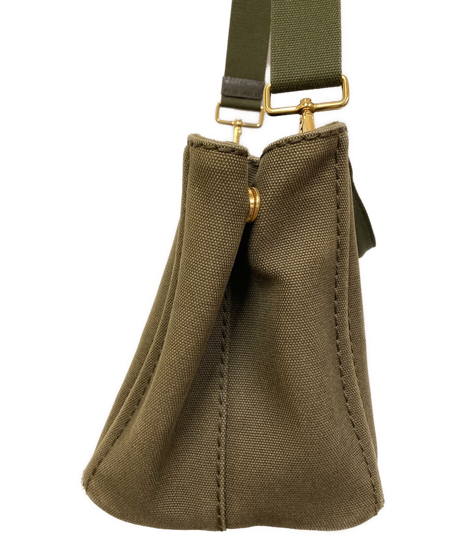 中古・古着通販】PRADA (プラダ) 2WAYカナパトート カーキ サイズ:表記