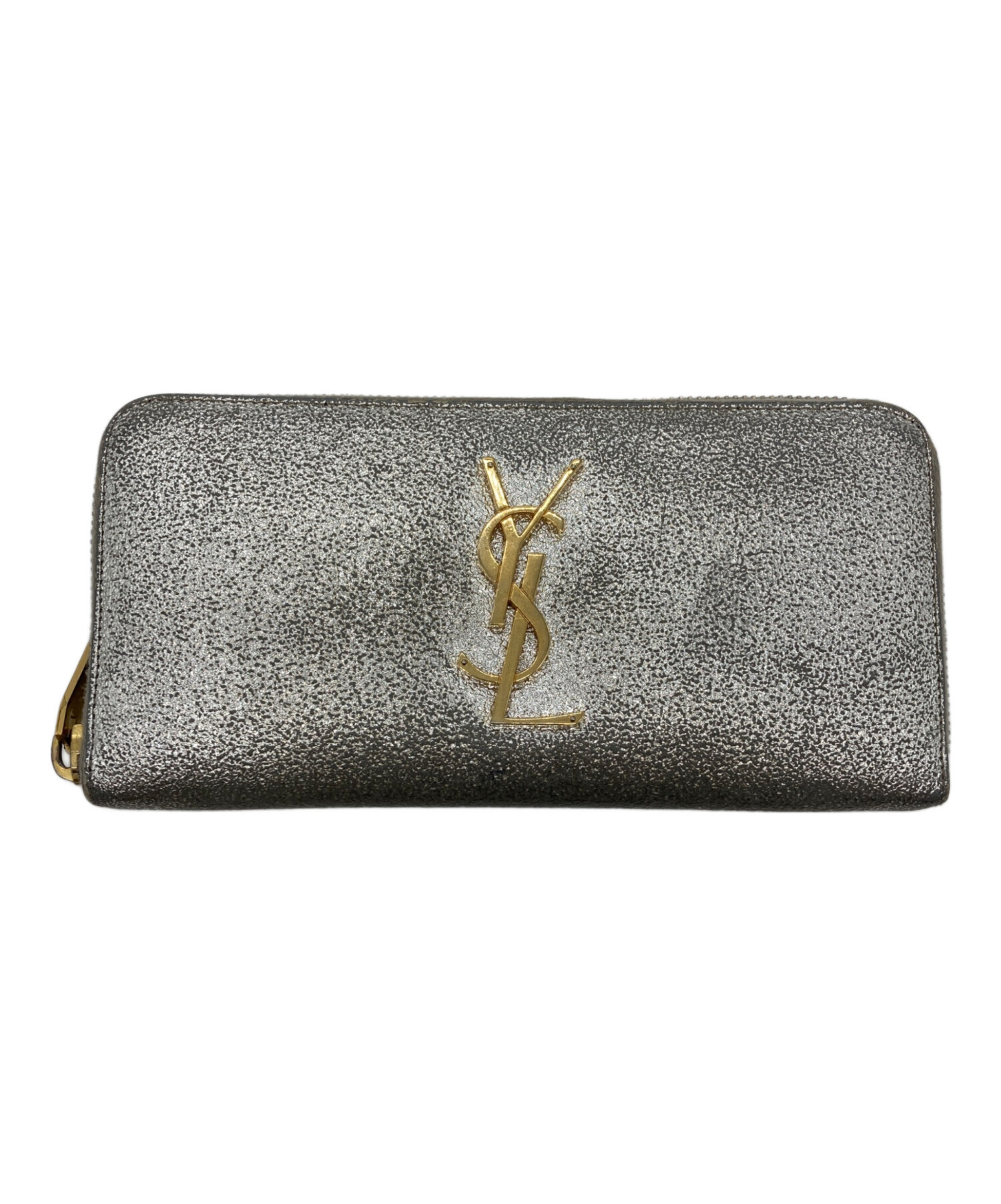 【サンローラン】SAINT LAURENT シルバー 長財布 箱付き ※中古品 中古・古着通販】Saint Laurent Paris (サンローランパリ) 長財布