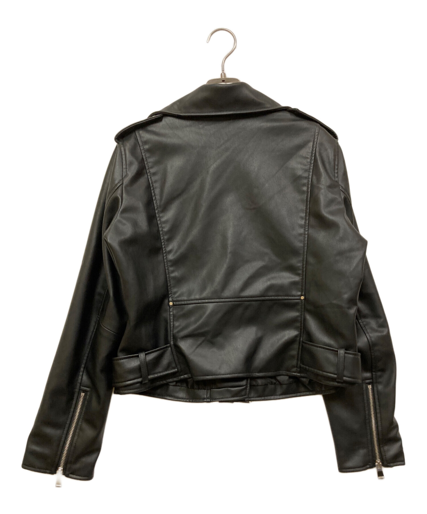 ZARA ダメージドフェイクレザー ライダースジャケット フェイクレザー ライダースジャケット - ブラック | ZARA Japan / 日本