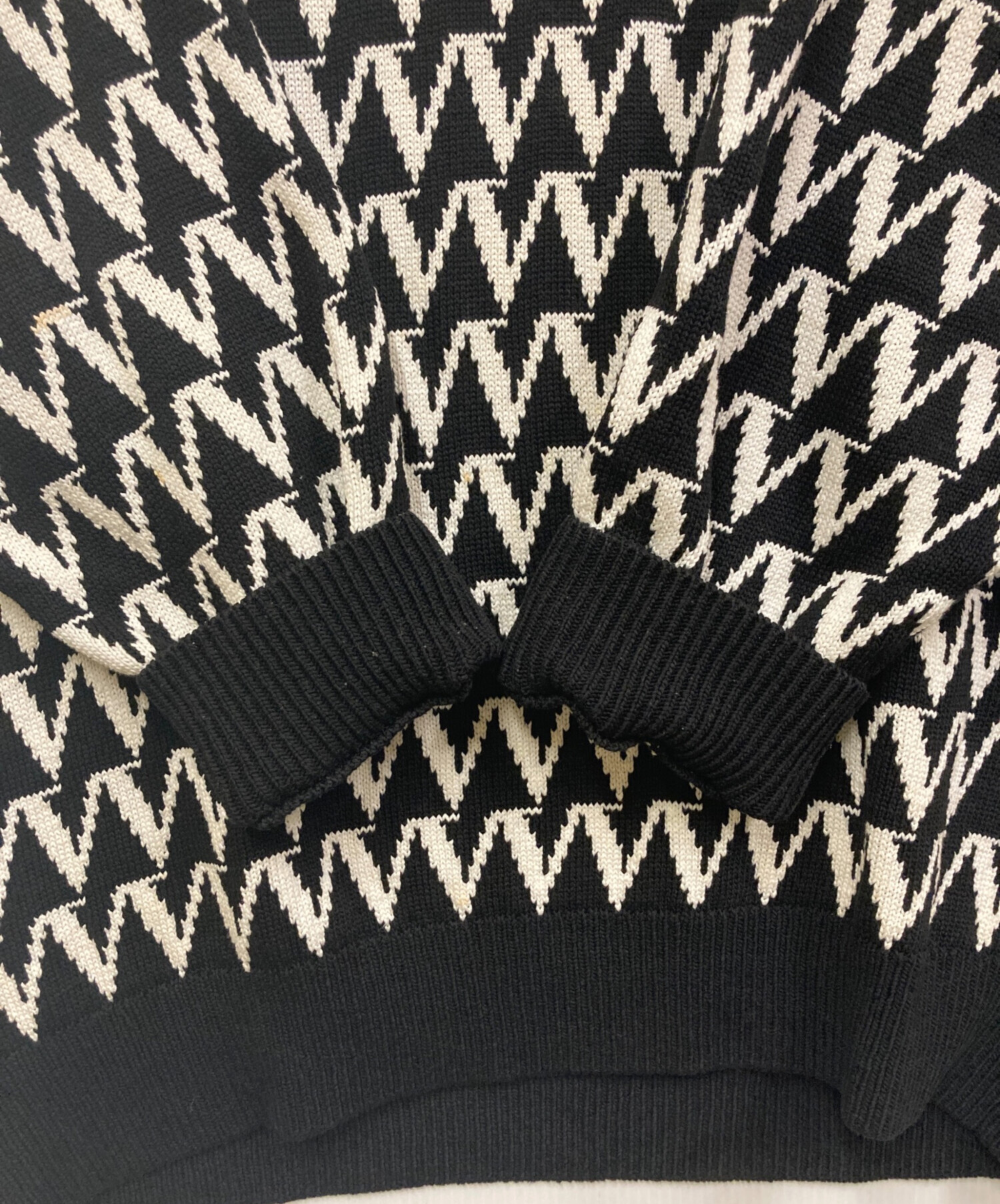 中古・古着通販】SHAREEF (シャリーフ) JACQUARD KNIT ホワイト 