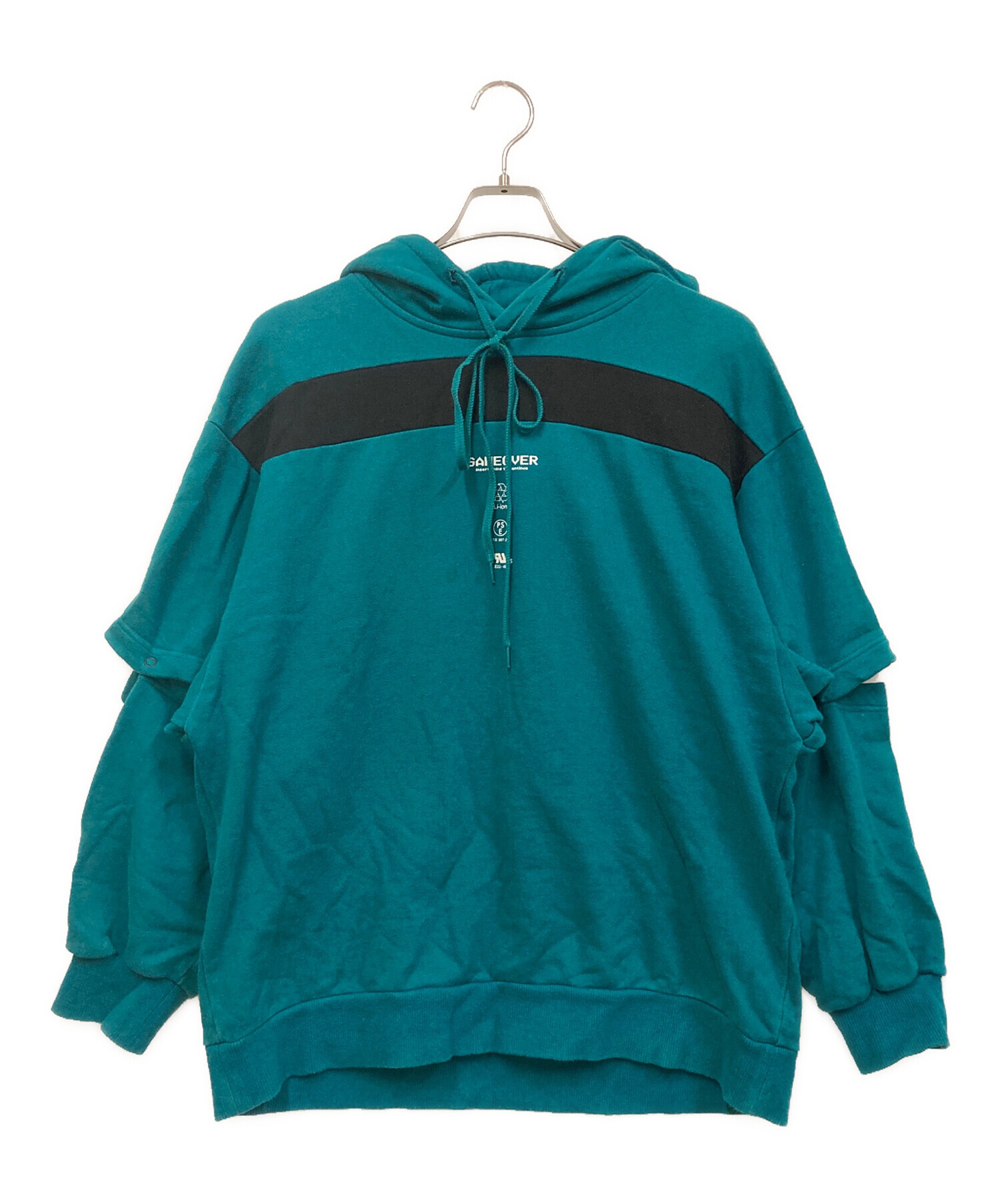 中古・古着通販】SHAREEF (シャリーフ) SWITCHING BIG HOODIE グリーン