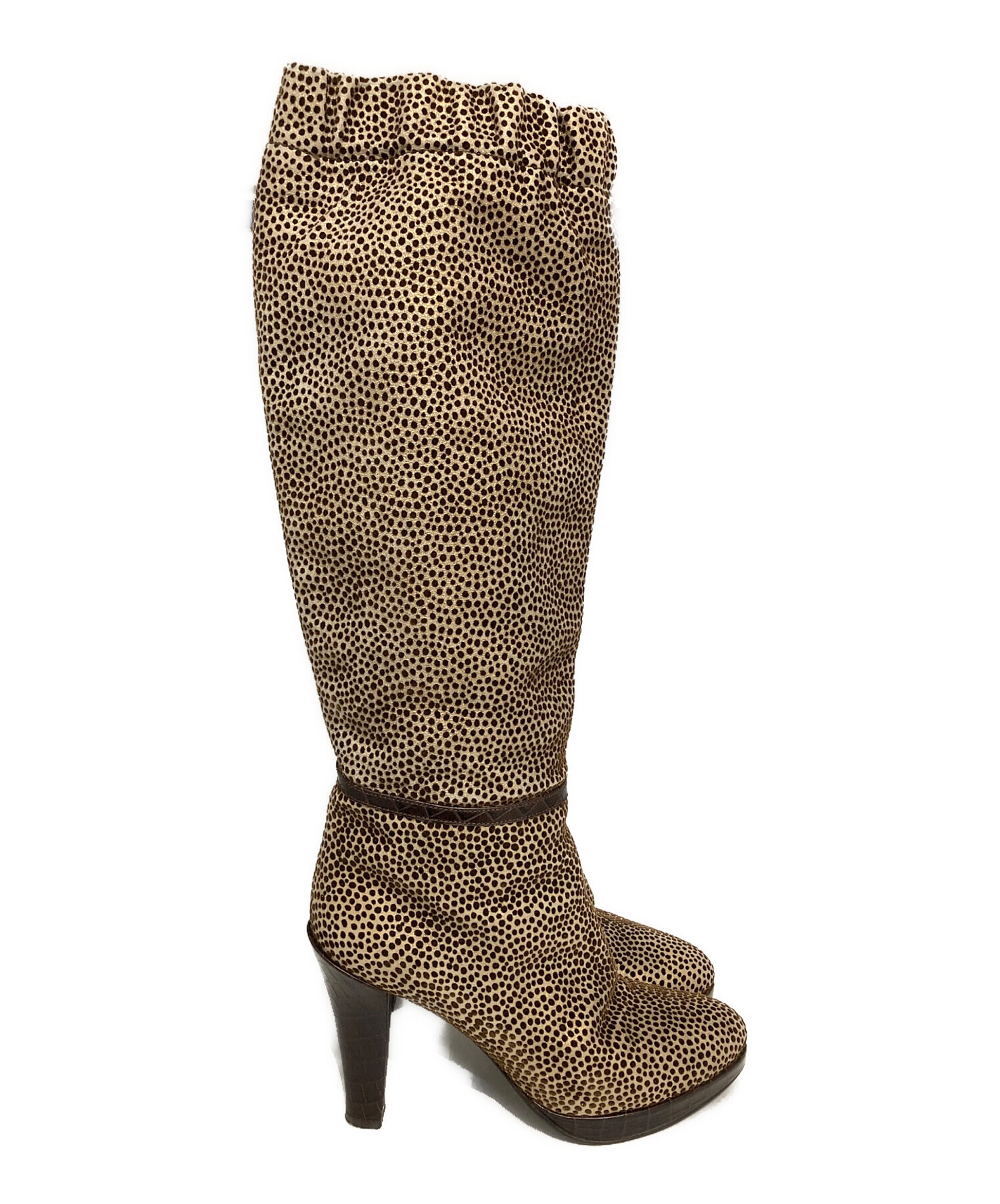 中古・古着通販】NEBULONIE (ネブローニ) ロングブーツ ベージュ