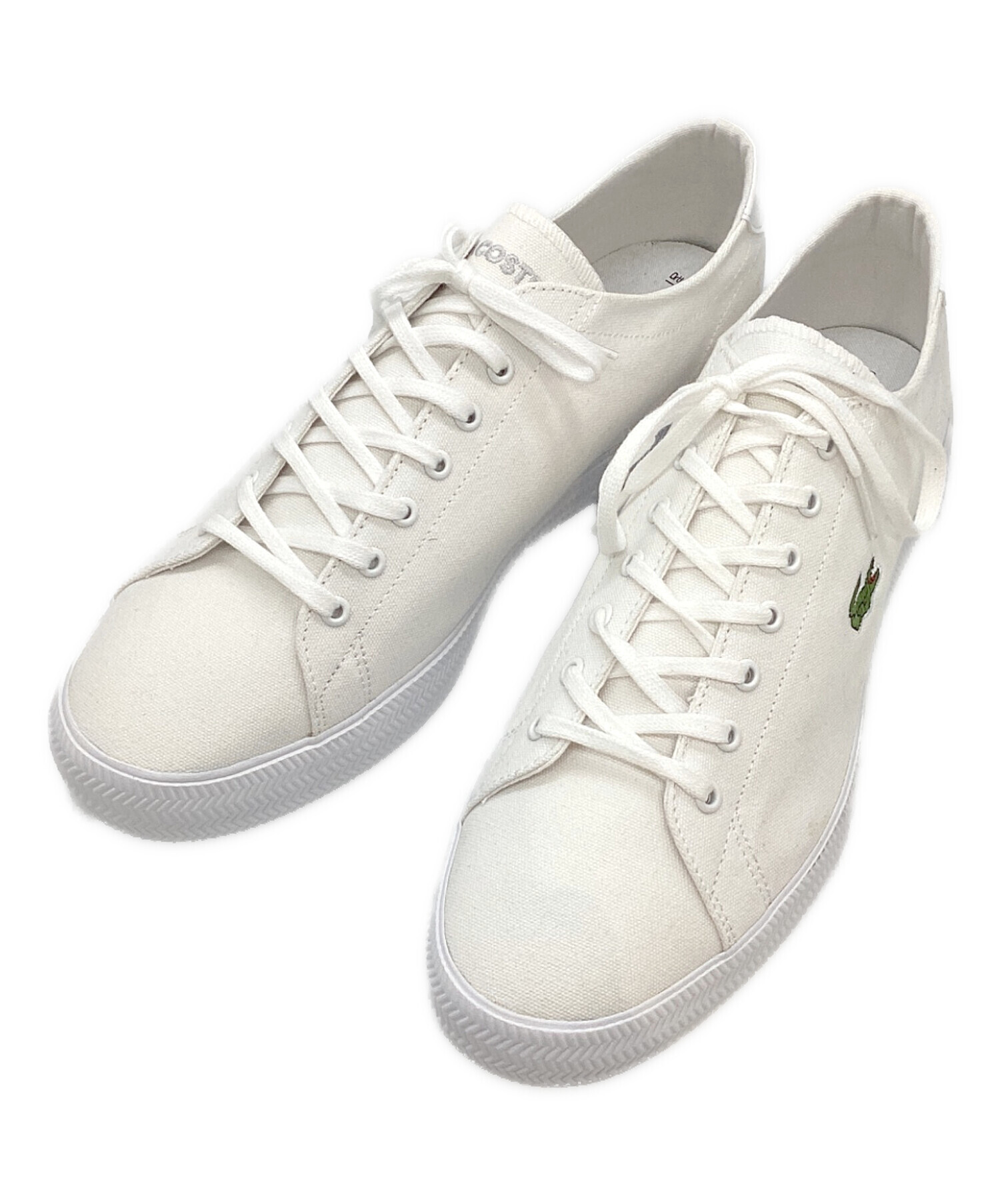 ラコステ　LACOSTE キャンバス　スニーカー　白　ブラウン　24.5 楽天市場】【10％OFFクーポン配布中！】ラコステ レディース