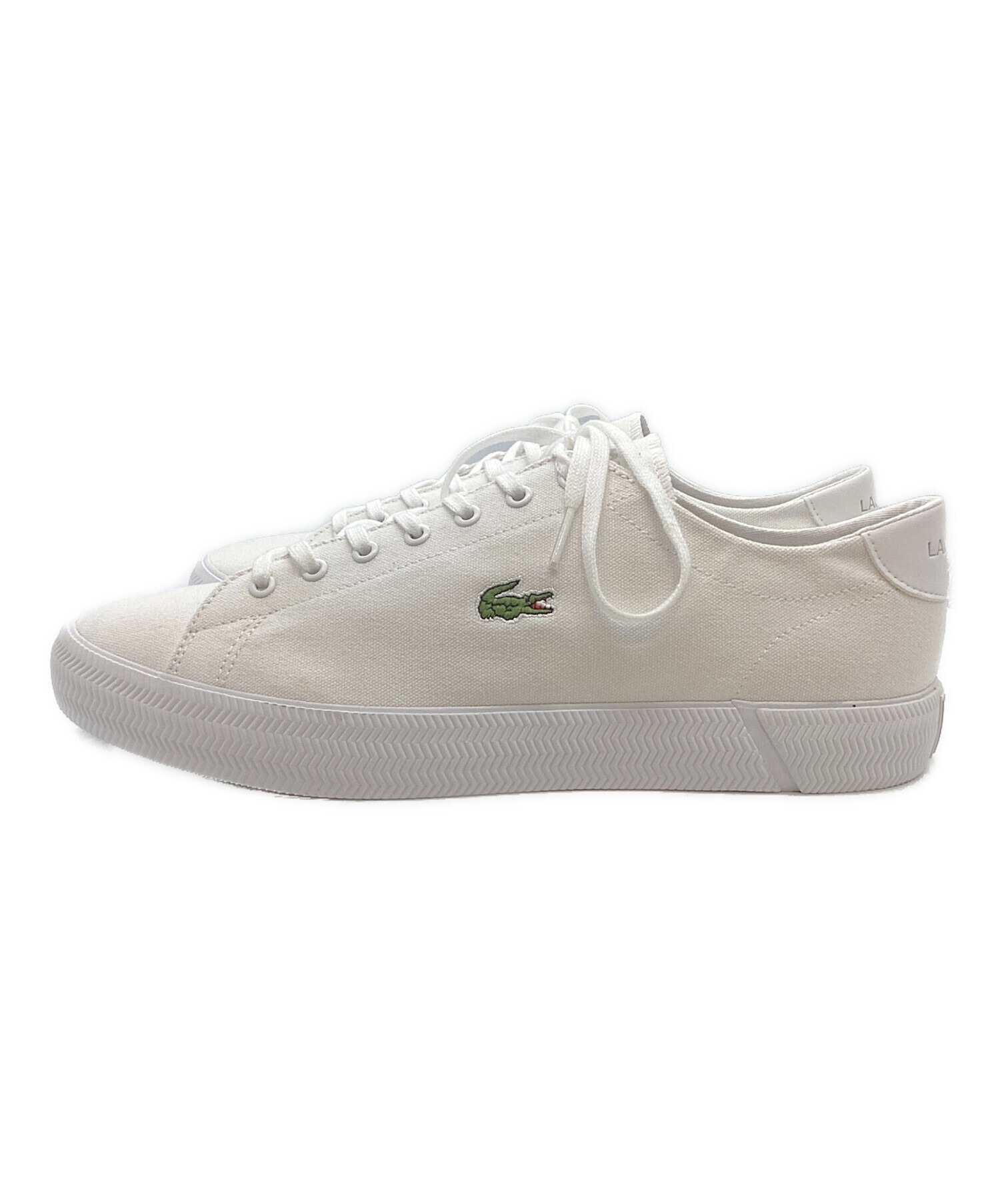 中古・古着通販】LACOSTE (ラコステ) キャンバススニーカー ホワイト 