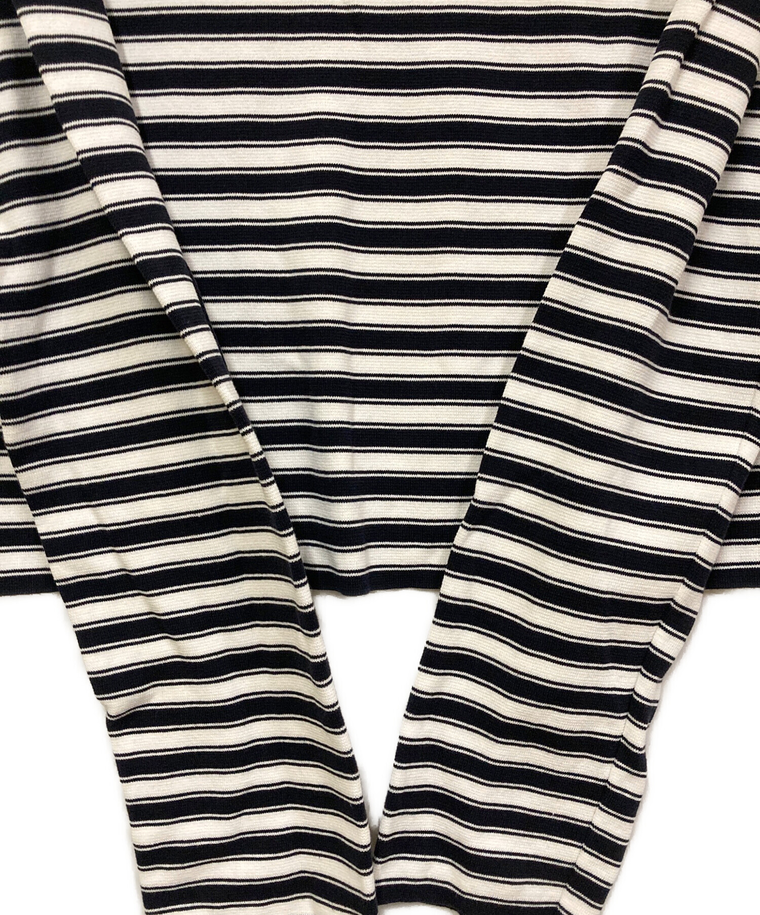 中古・古着通販】YORI (ヨリ) ミラノリブボーダーショートニット