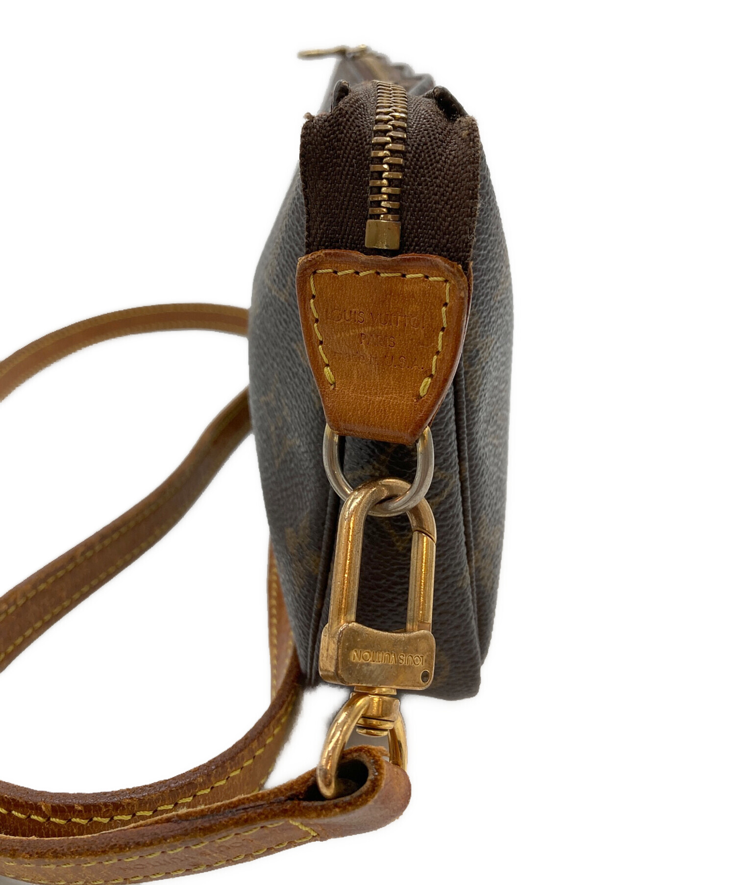 Louis Vuitton ブラウンポーチ ショルダー付き 中古・古着通販】LOUIS VUITTON (ルイ ヴィトン) ショルダー