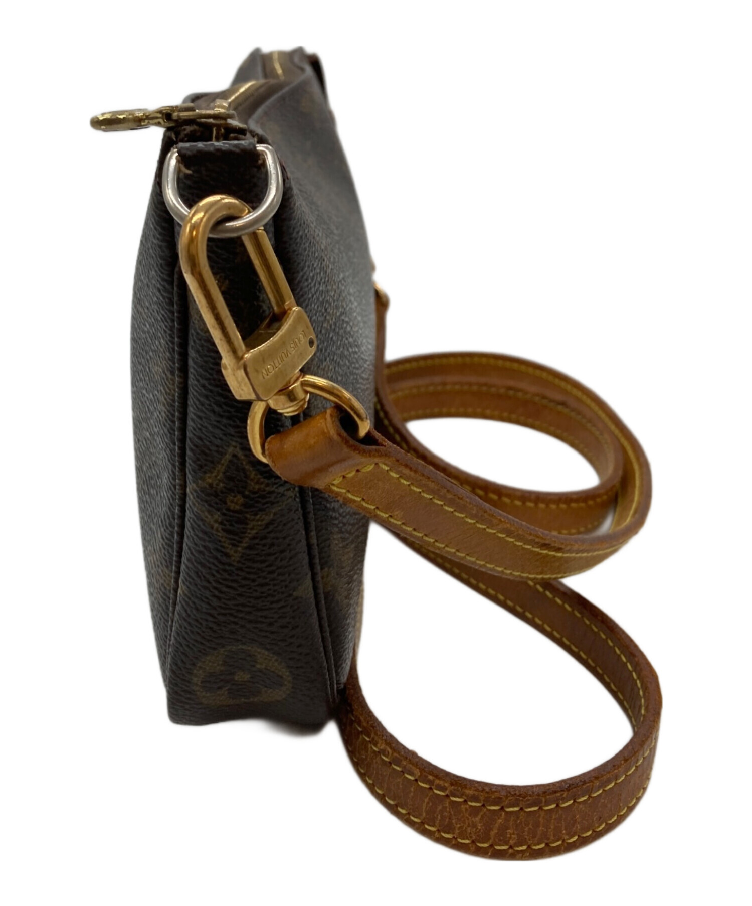 Louis Vuitton ブラウンポーチ ショルダー付き 中古・古着通販】LOUIS VUITTON (ルイ ヴィトン) ショルダー