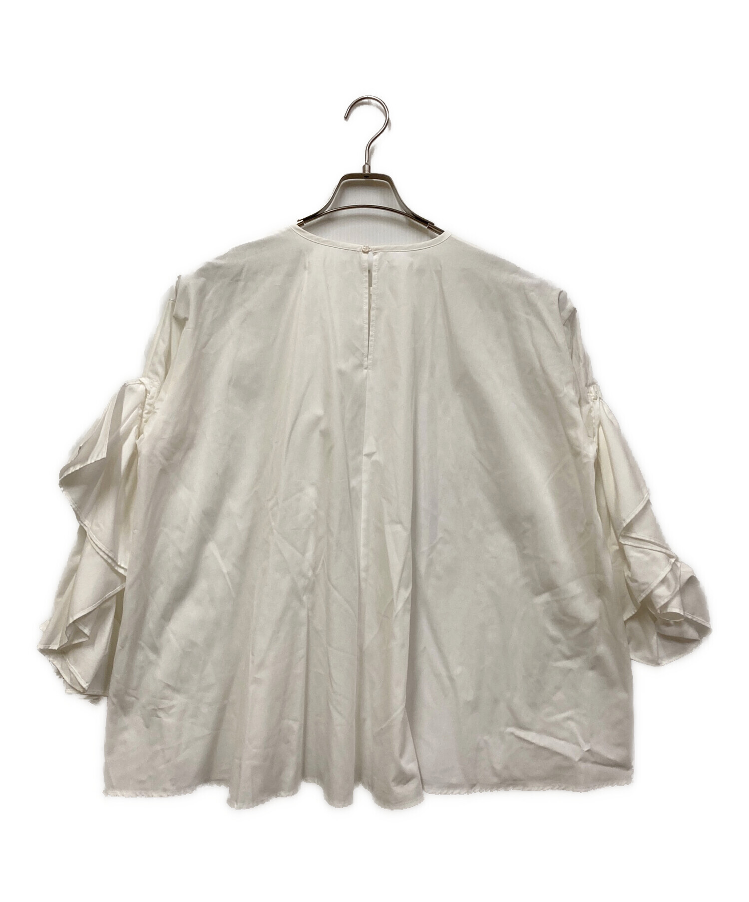 【Cen. セン】新品　ハナビラ　花びら　はなびら　ブラウス　ホワイト　白　長袖 cen. ハナビラブラウス 中古・古着通販】Cen. (セン) 花びらブラウス