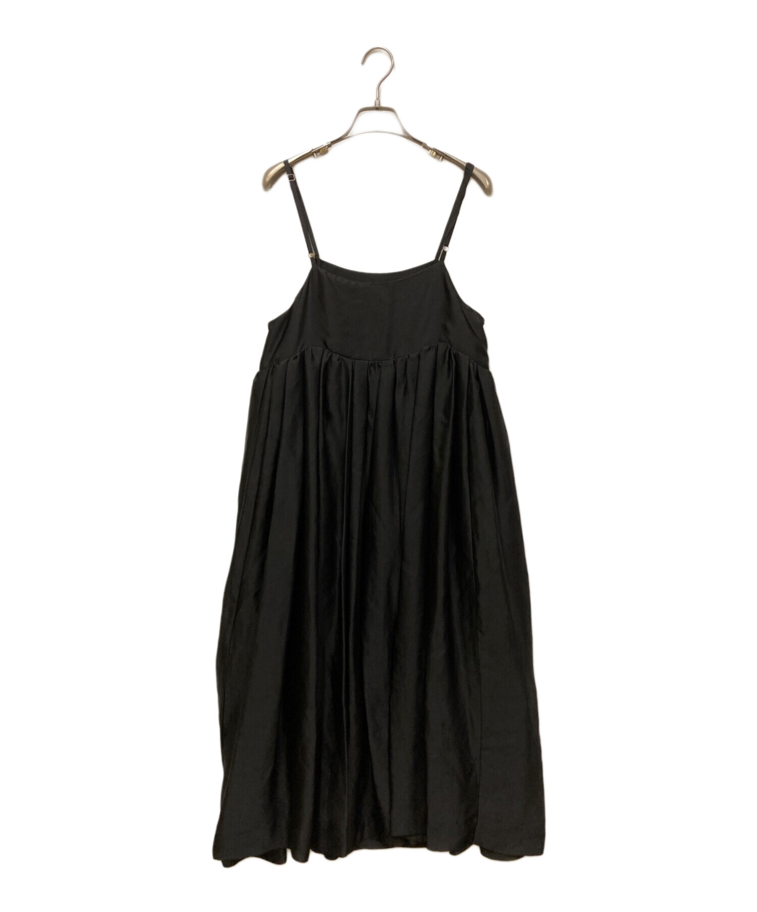 中古・古着通販】Uhr (ウーア) Camisole Sheer Dress ブラック サイズ