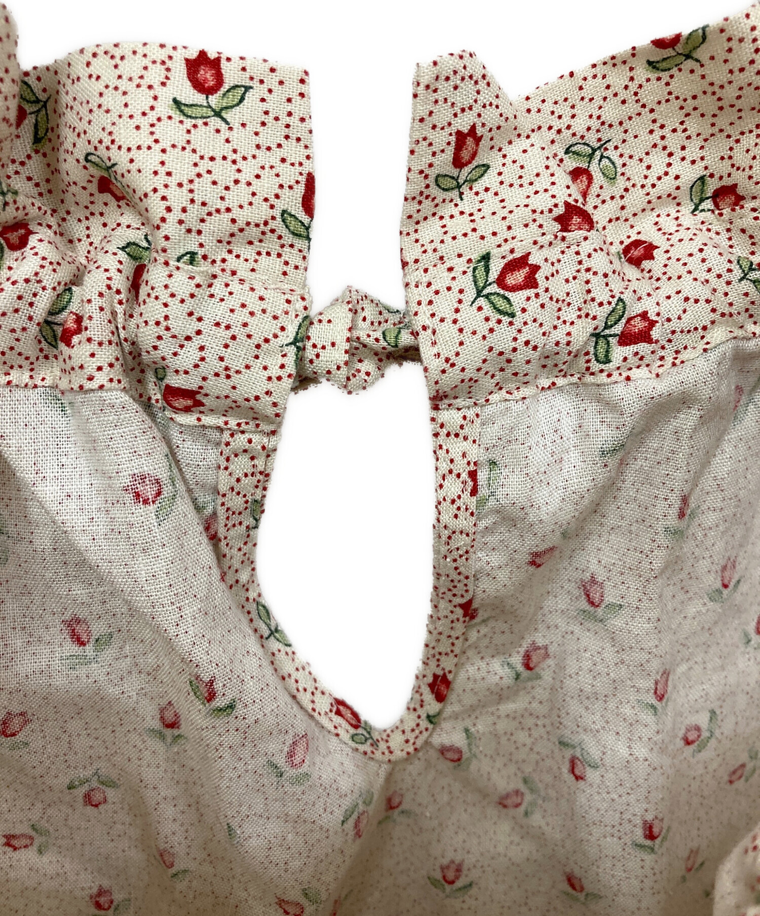 未使用　ビュルデサボン　チューリッププリント　スカート　綿　麻 bulle de savon（ビュルデサボン）の「○チューリッププリント