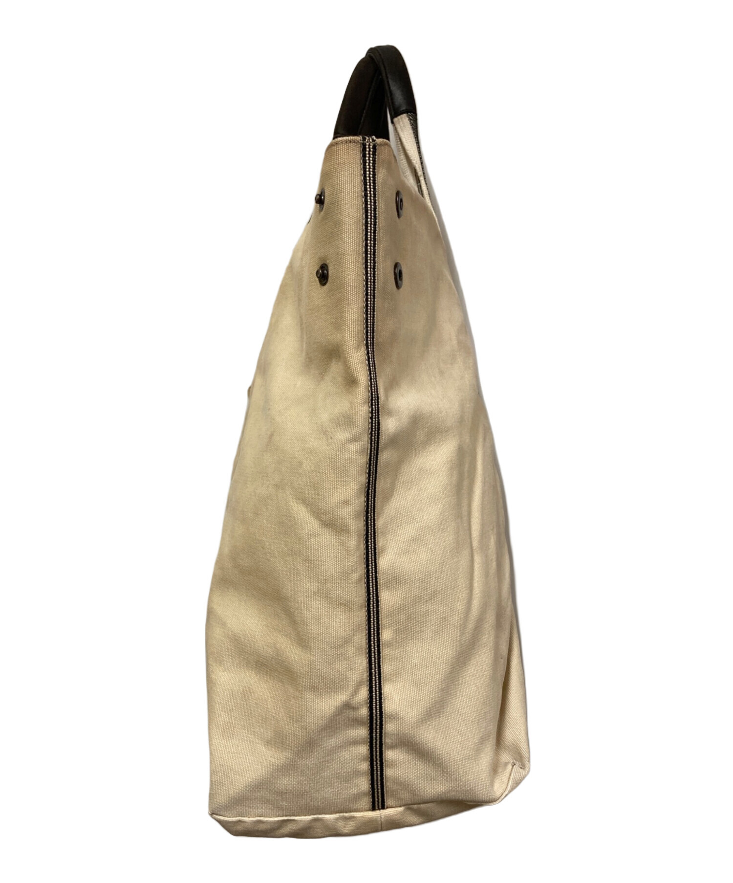 BOTTEGA VENETA トートバッグ ベージュ 中古・古着通販】BOTTEGA VENETA (ボッテガベネタ) キャンバストート