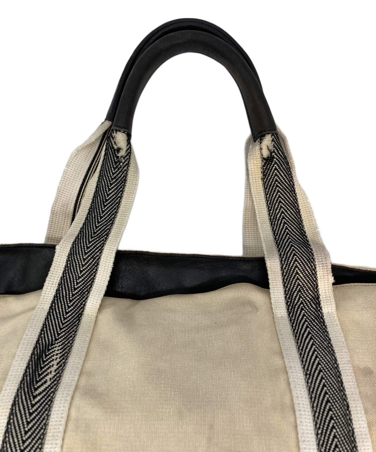 Bottega Veneta トートバッグ ベージュ/ブラック 中古・古着通販】BOTTEGA VENETA (ボッテガベネタ) キャンバストート