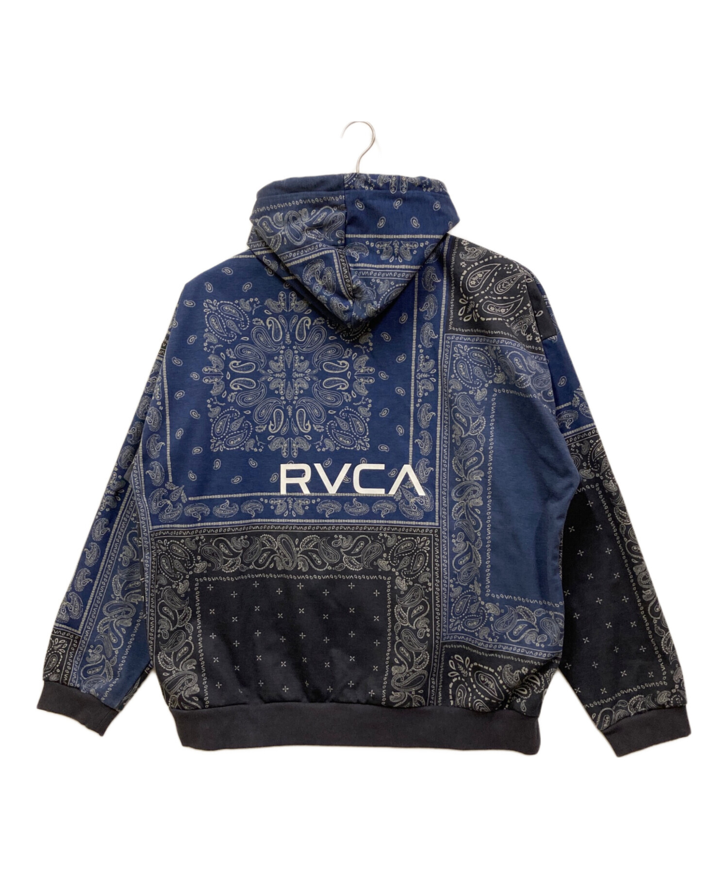 中古・古着通販】RVCA (ルーカ) PATCHWORK BANDANA HOODIE ネイビー 