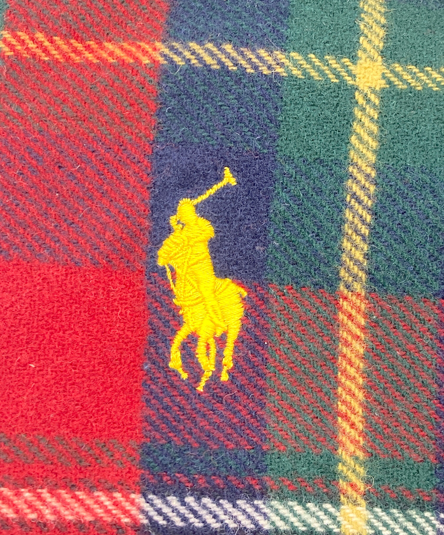 【新品】RALPH LAUREN ウール ハーフブランケット グリーン 中古・古着通販】POLO RALPH LAUREN (ポロ・ラルフローレン