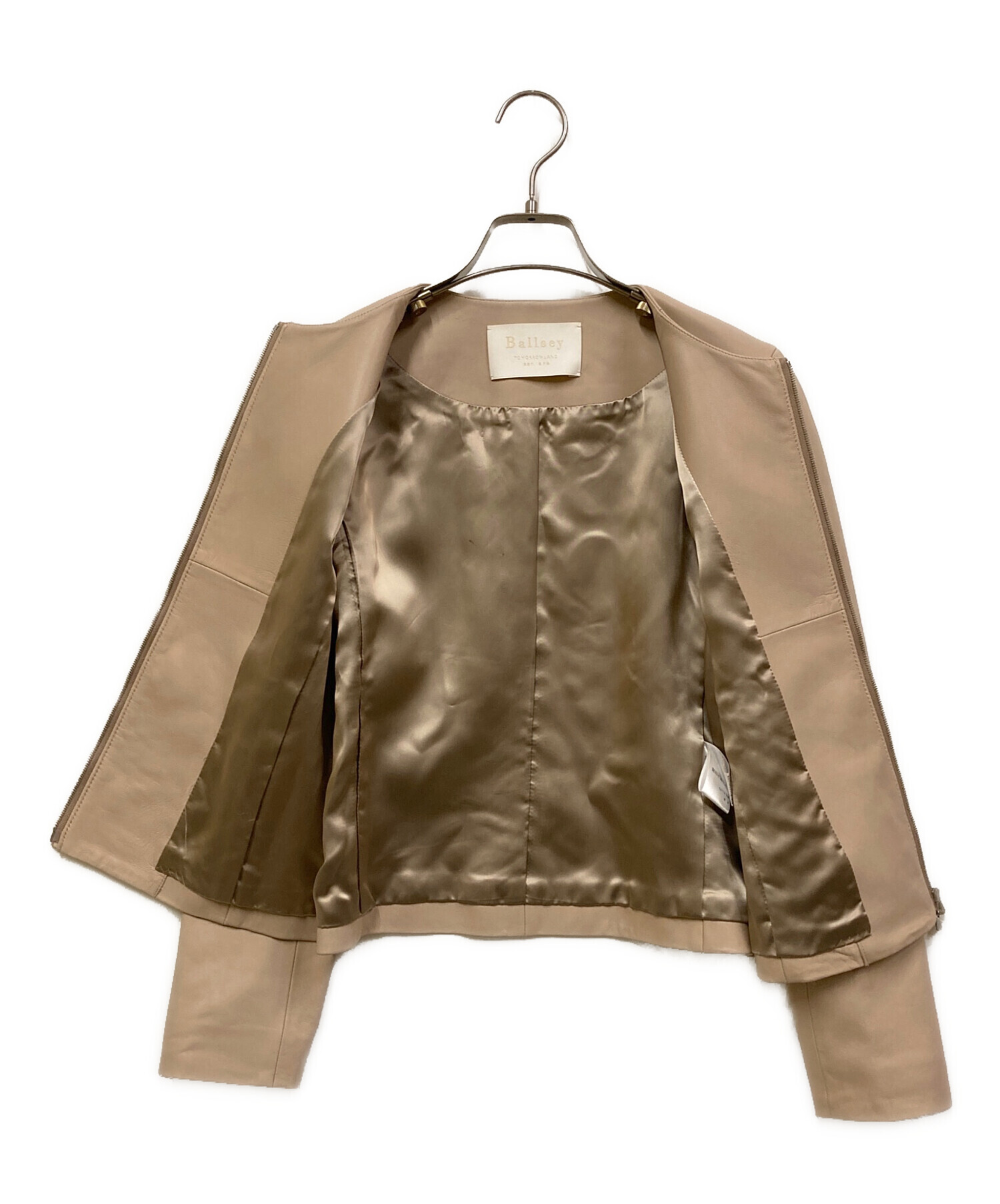 Ballseyボールジィ　ラムレザー　ノーカラージャケット シングルライダース 中古・古着通販】BALLSEY (ボールジィ) ラムレザーシングル