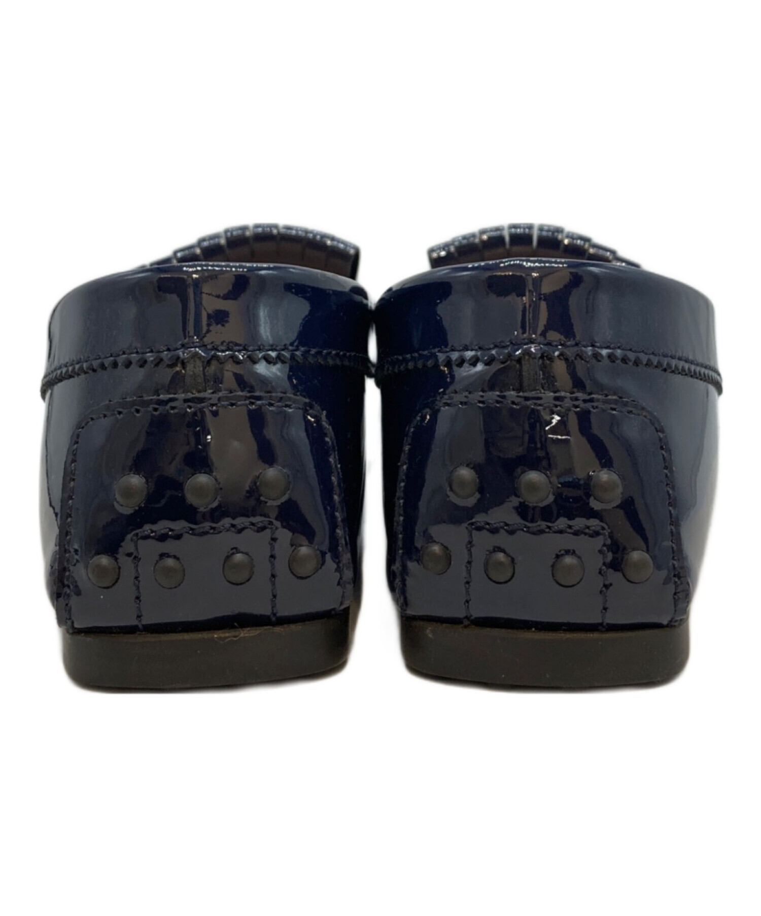 TOD'S フリンジローファー　ネイビー　新品未使用 中古・古着通販】TOD'S (トッズ) ダブルフリンジTローファー