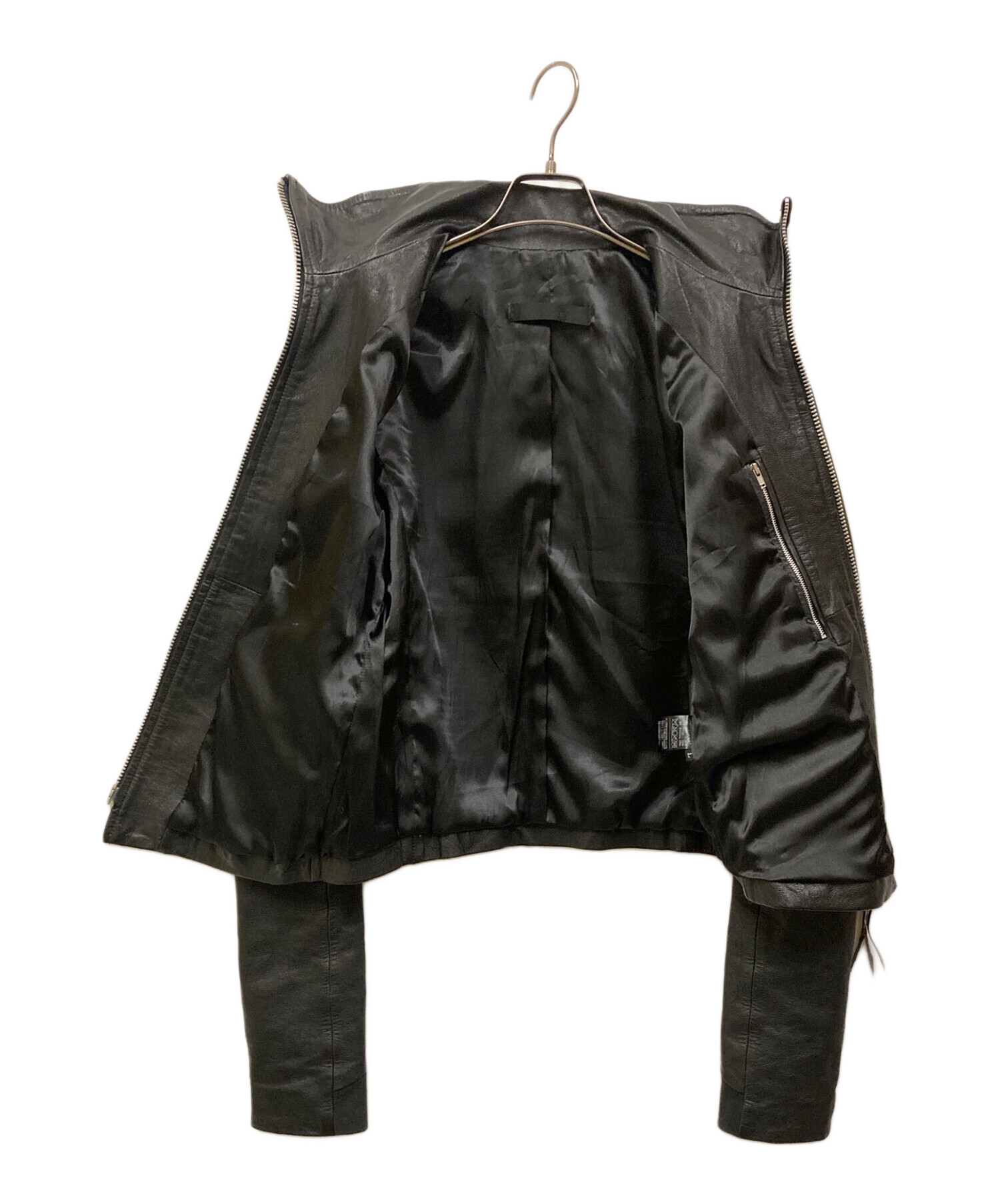 中古・古着通販】EKAM (エカム) ラムレザージャケット ブラック サイズ