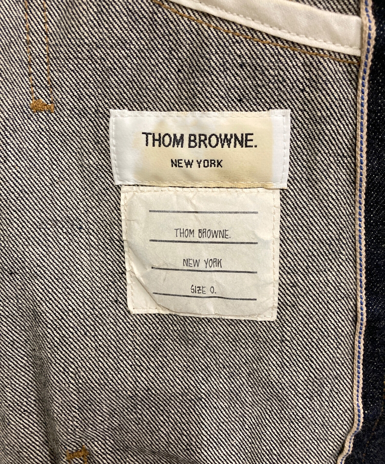 中古・古着通販】Thom Browne (トムブラウン) デニムジャケット ブルー