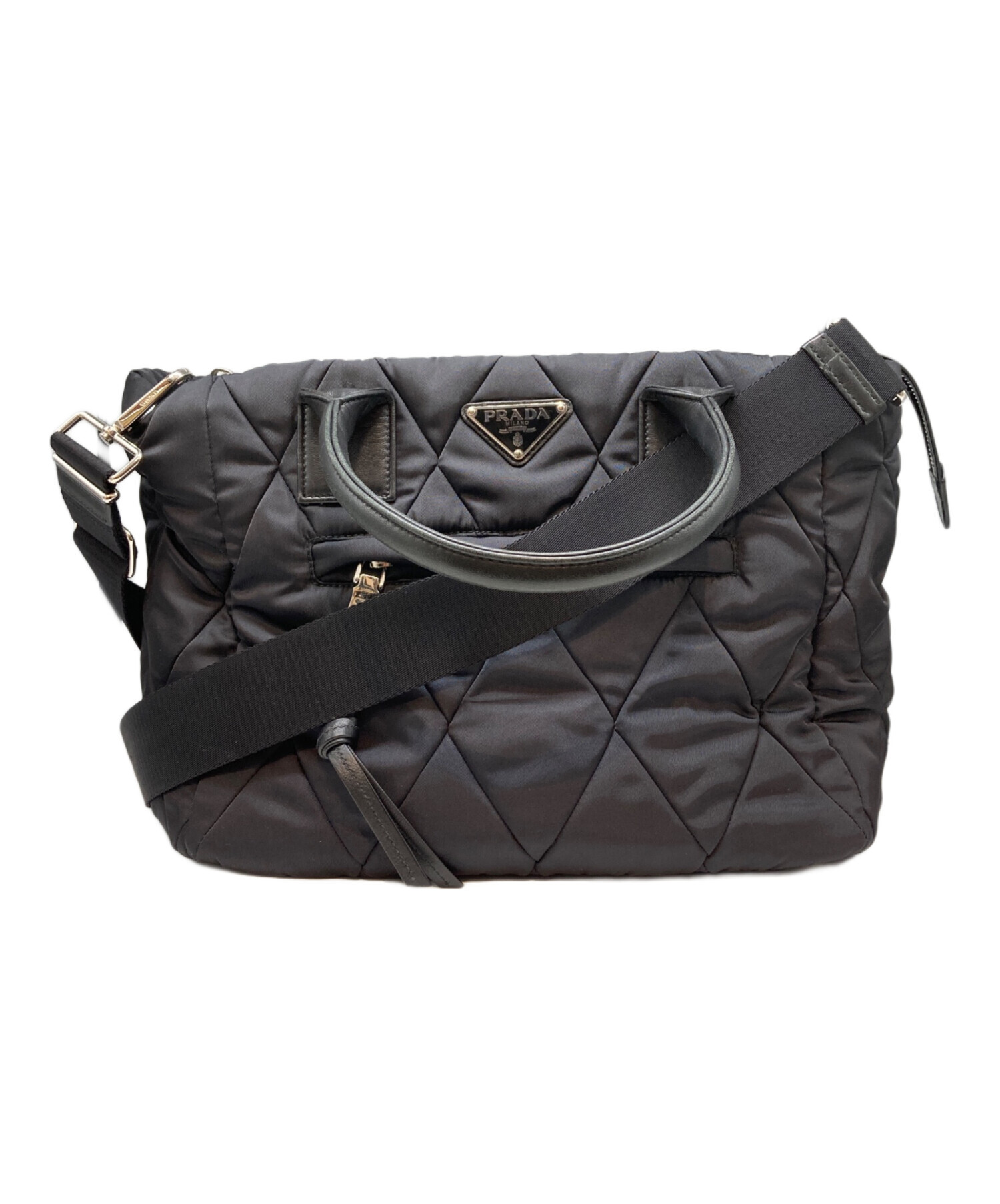 【美品】PRADA ナイロン キルティング バッグ 中古・古着通販】PRADA (プラダ) キルティングナイロントートバッグ