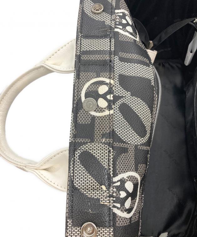 ① MARK&LONA マークアンドロナ ハンドバッグ スカルデザイン ① MARK&LONA マークアンドロナ ハンドバッグ スカルデザイン