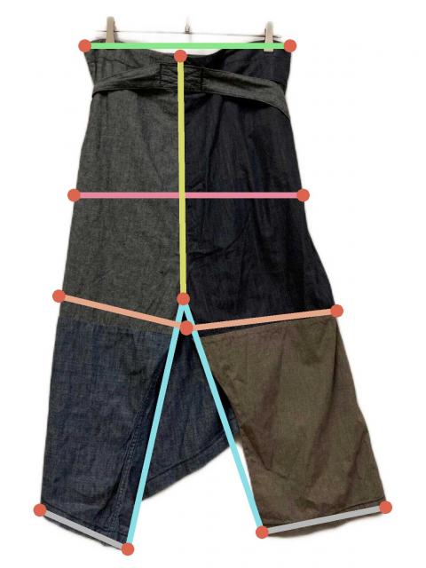 KAPITAL キャピタル パッチワーク ラップ パンツ ガーゼバンダナパッチワークpt ラップパンツ | KAPITAL