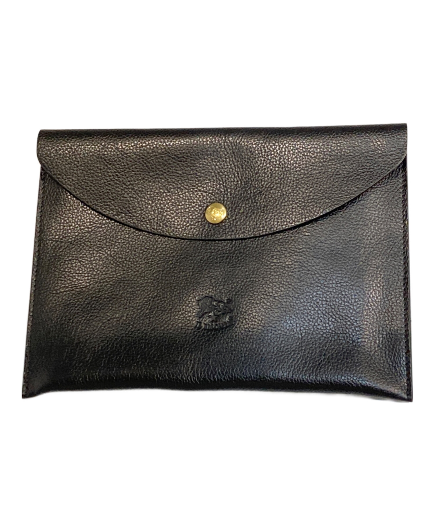 中古・古着通販】IL BISONTE (イル ビゾンテ) レザーポーチ ブラック