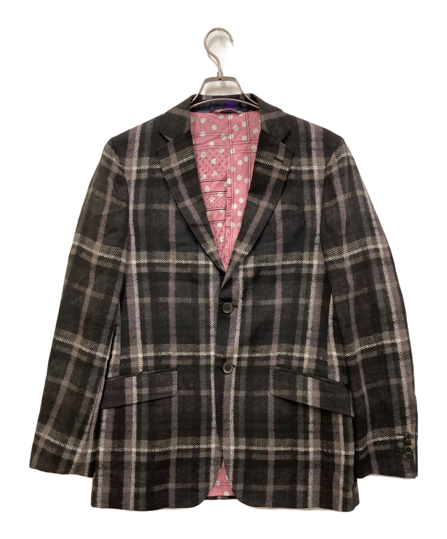 ETRO エトロ　チェック柄 テーラードジャケット　未使用♡y08 中古・古着通販】ETRO (エトロ) チェックテーラードジャケット