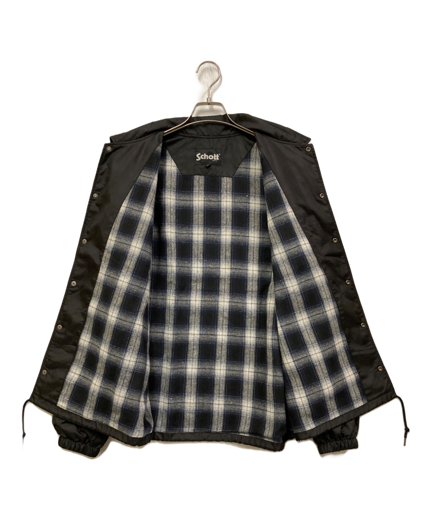 中古・古着通販】Schott (ショット) コーチジャケット ブラック サイズ