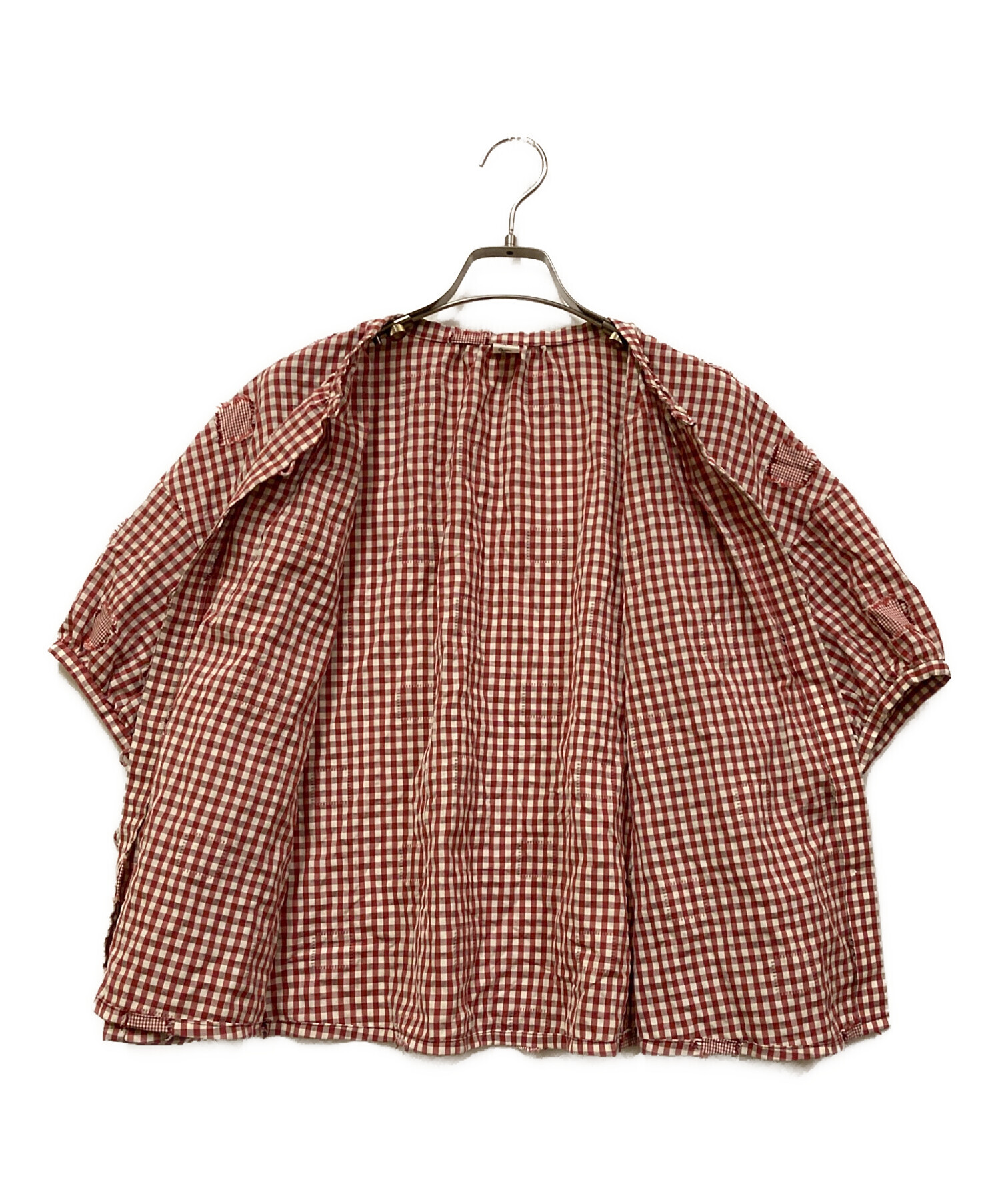 l'atelier du savon ⿻ コットン ギンガムチェック ブラウス 中古・古着通販】l'atelier du savon (アトリエドゥサボン) ギンガム