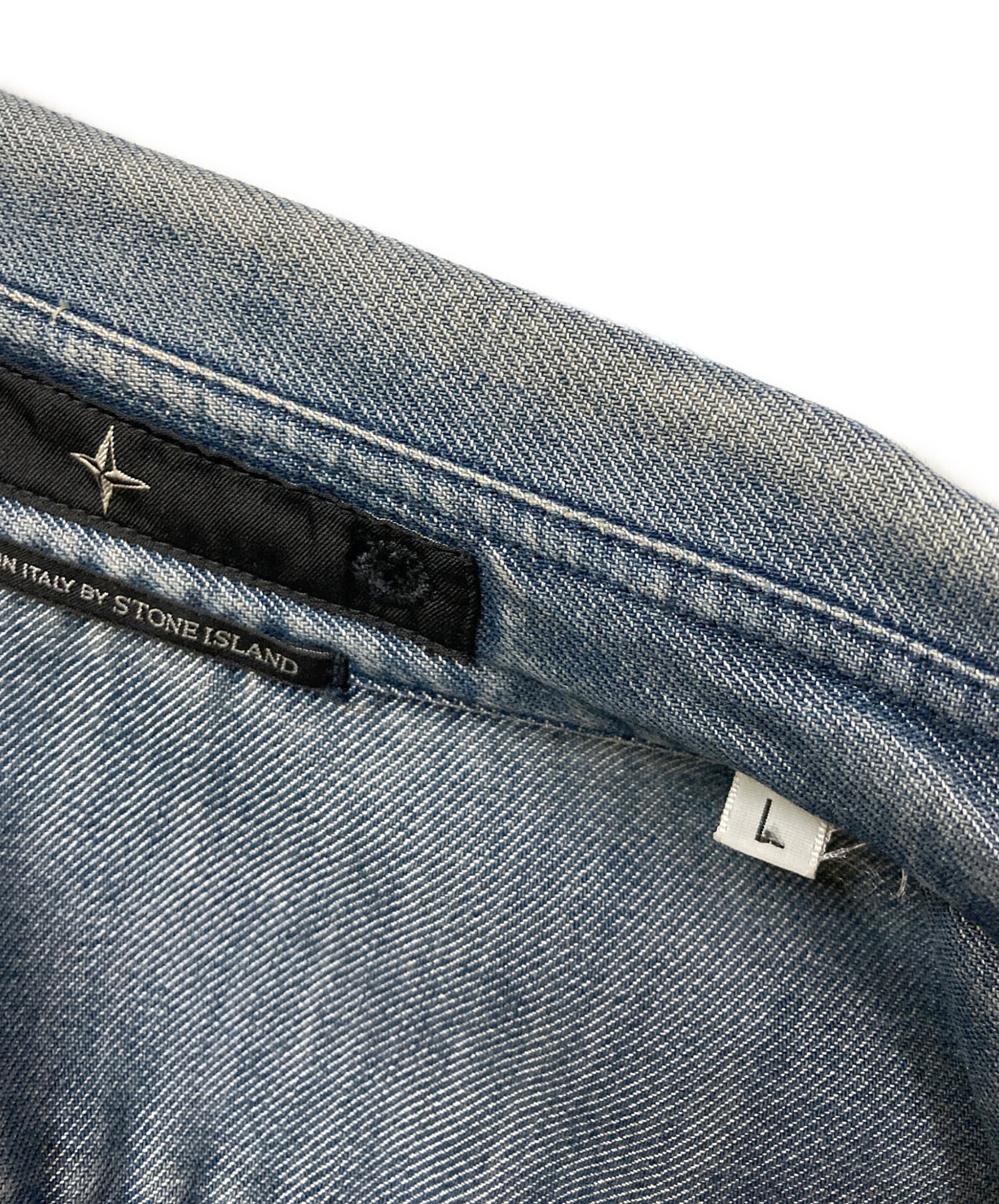 中古・古着通販】STONE ISLAND (ストーンアイランド) デニムシャツ 