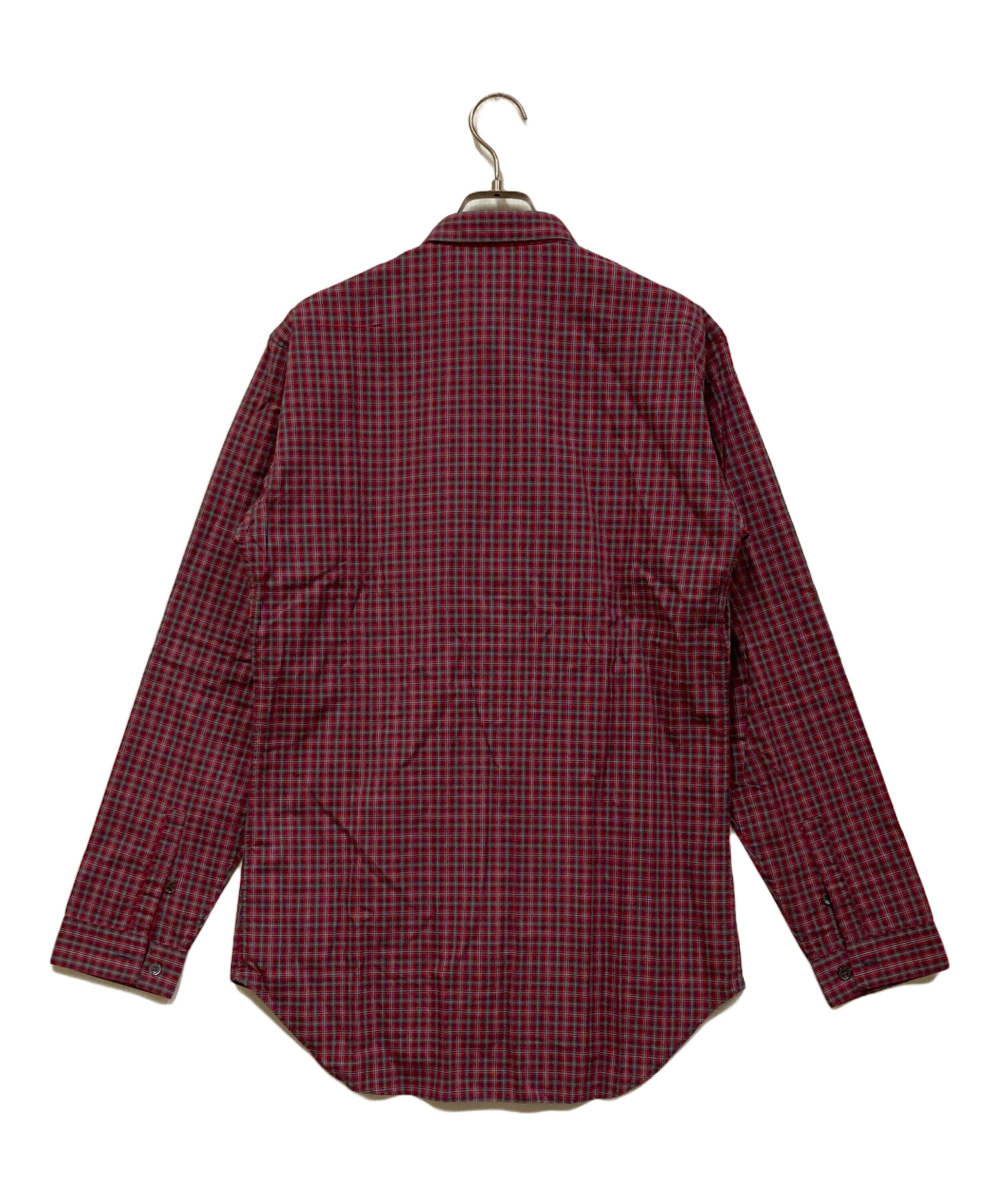 Diorhomme ディオールオム クレリックシャツ 赤チェック エディ期 37 Diorhomme ディオールオム クレリックシャツ 赤チェック エディ期 37