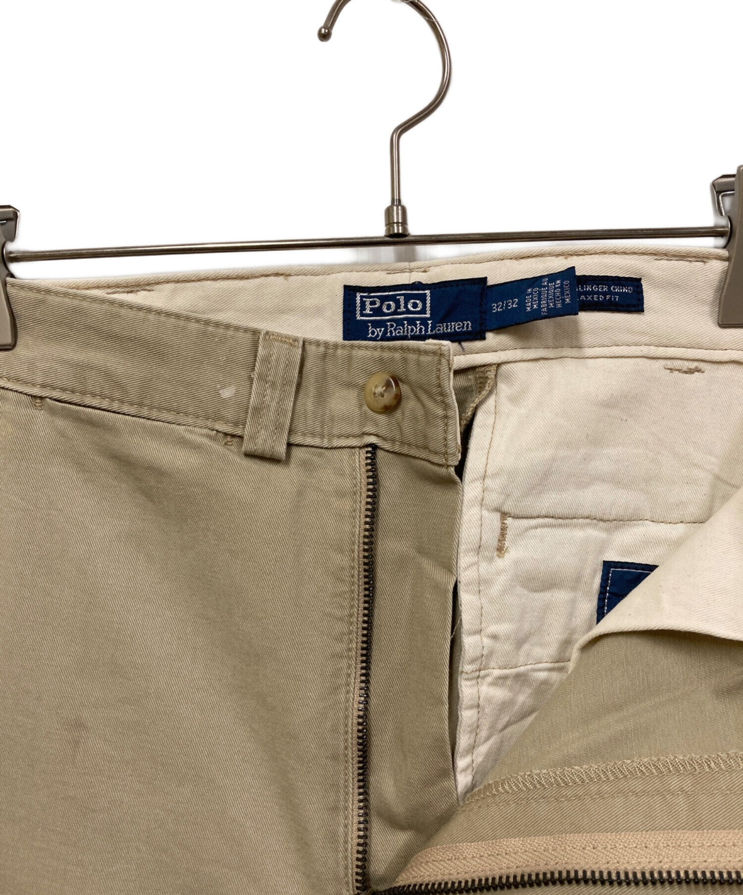 POLO ラルフローレン ベージュ チノパン ペイント加工 POLO ラルフローレン ベージュ チノパン ペイント加工 ペイント加工