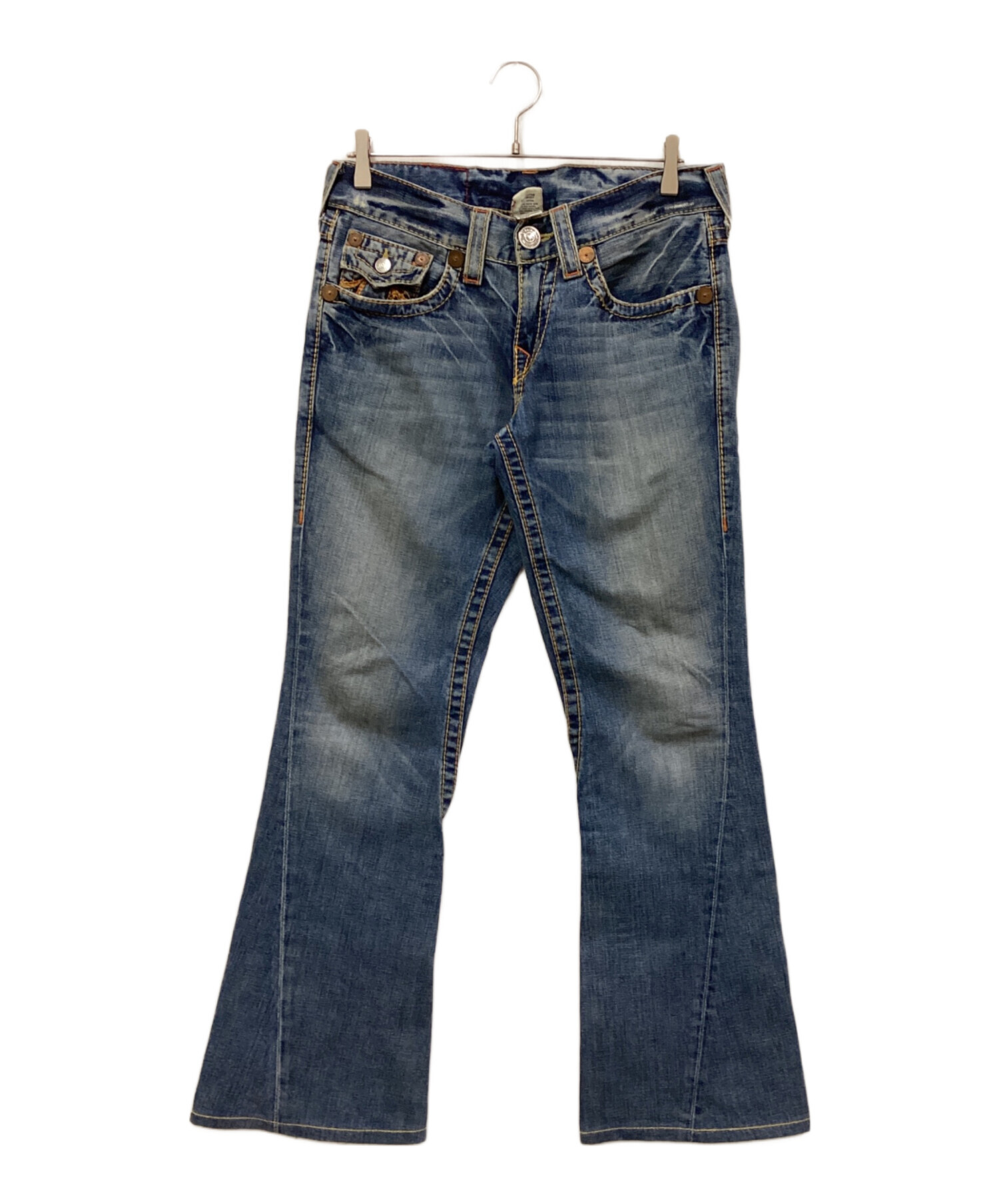 トゥルーレリジョン JOEY BIG T フレアデニム USA レインボー 29 中古・古着通販】TRUE RELIGION (トゥルー レリジョン) RAINBOW JOEY